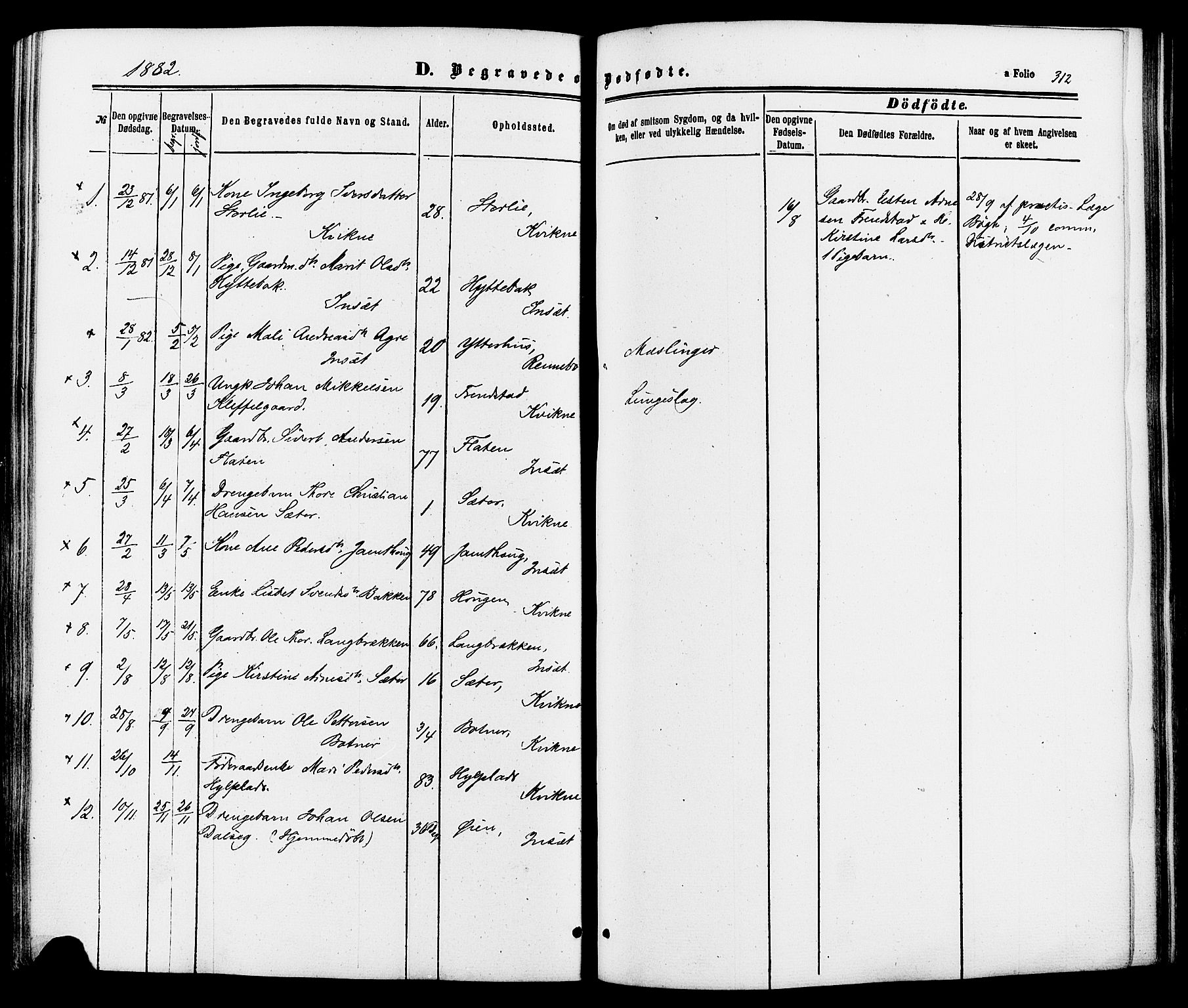 Kvikne prestekontor, SAH/PREST-064/H/Ha/Haa/L0006: Parish register (official) no. 6, 1863-1886, p. 312