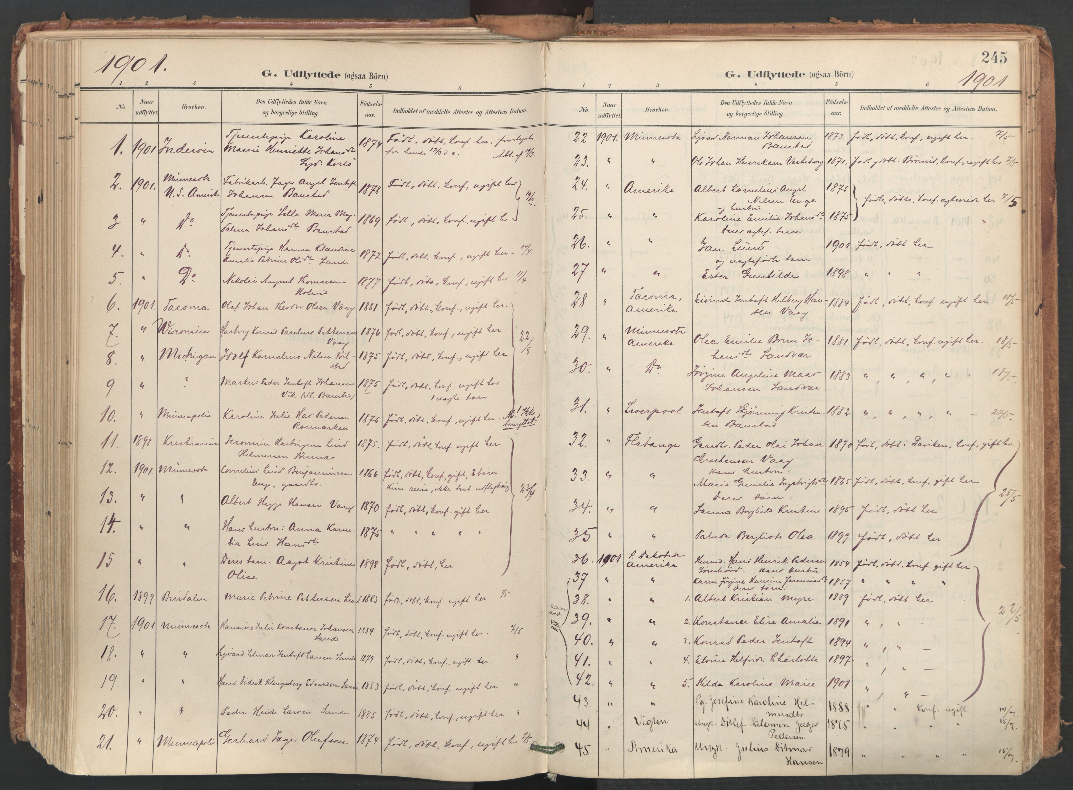Ministerialprotokoller, klokkerbøker og fødselsregistre - Nordland, SAT/A-1459/812/L0180: Parish register (official) no. 812A09, 1901-1915, p. 245