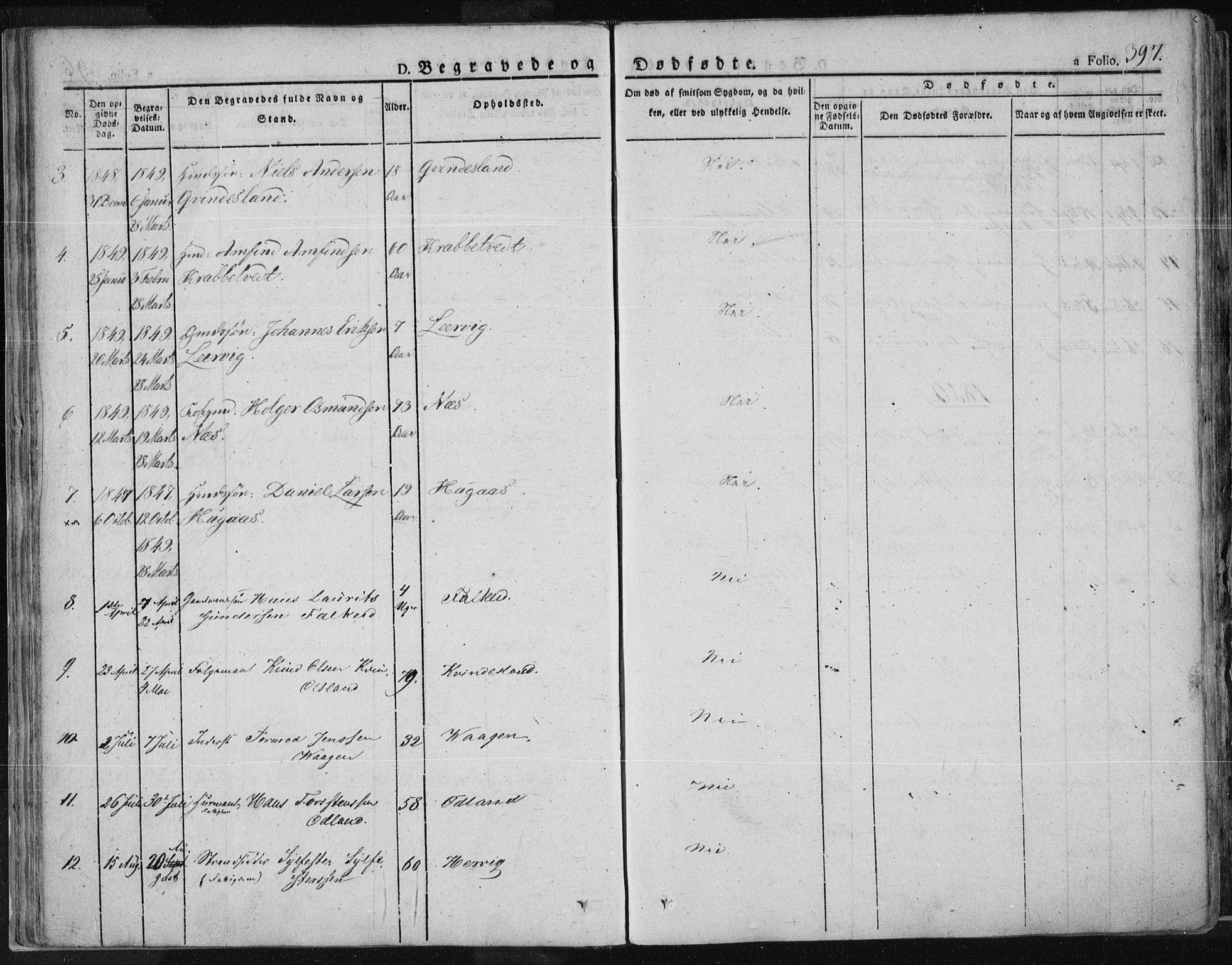 Tysvær sokneprestkontor, SAST/A -101864/H/Ha/Haa/L0001: Parish register (official) no. A 1.2, 1831-1856, p. 397