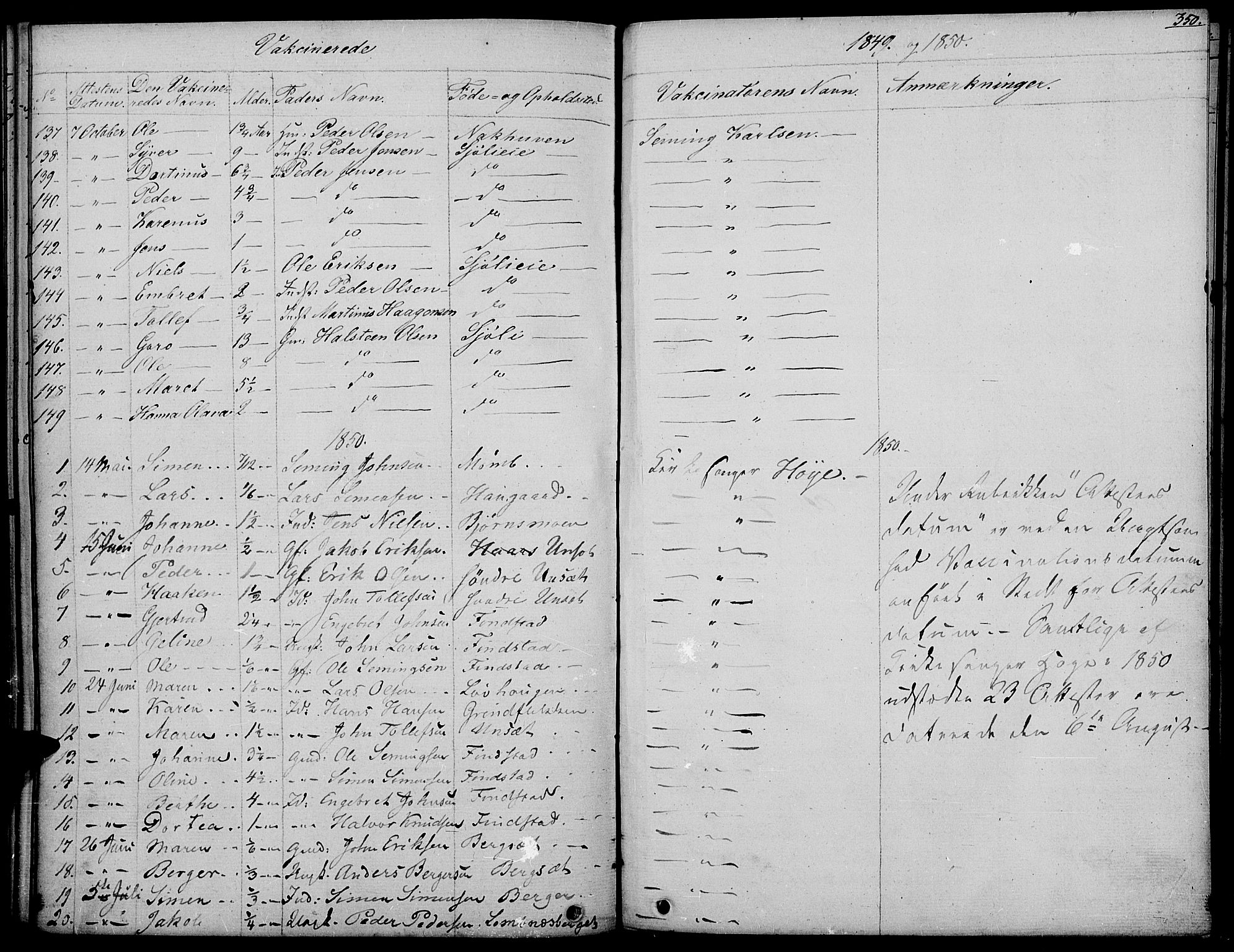 Rendalen prestekontor, SAH/PREST-054/H/Ha/Haa/L0004: Parish register (official) no. 4, 1829-1852, p. 350