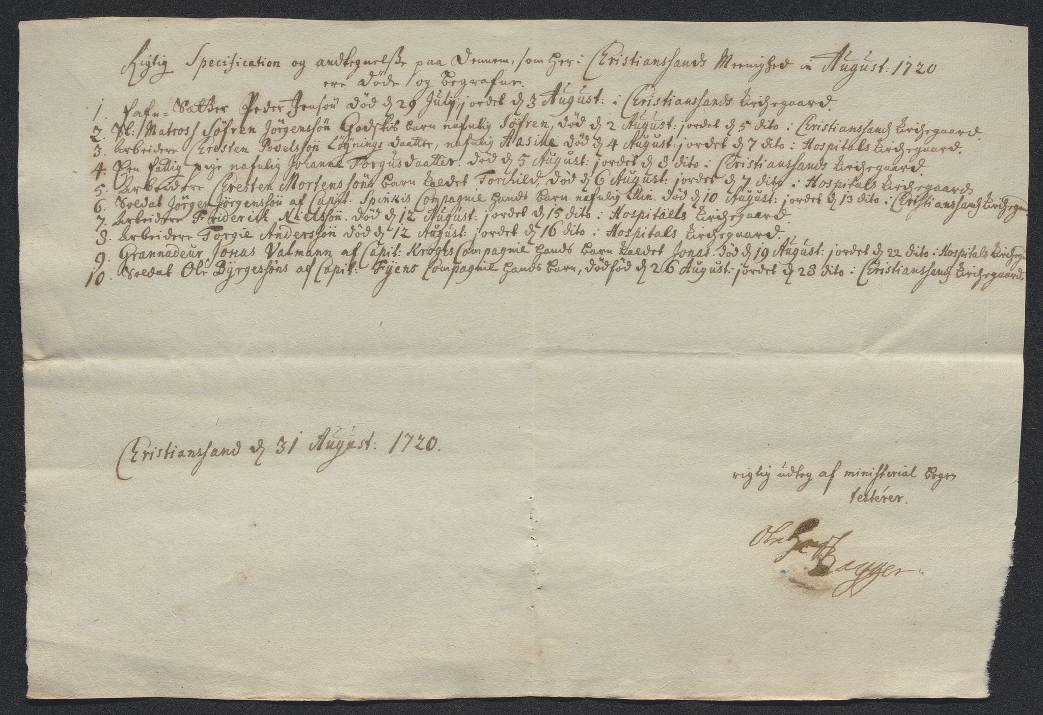 Rentekammeret inntil 1814, Reviderte regnskaper, Byregnskaper, AV/RA-EA-4066/R/Rm/L0286: [M19] Sikt og sakefall, 1719-1727, p. 62