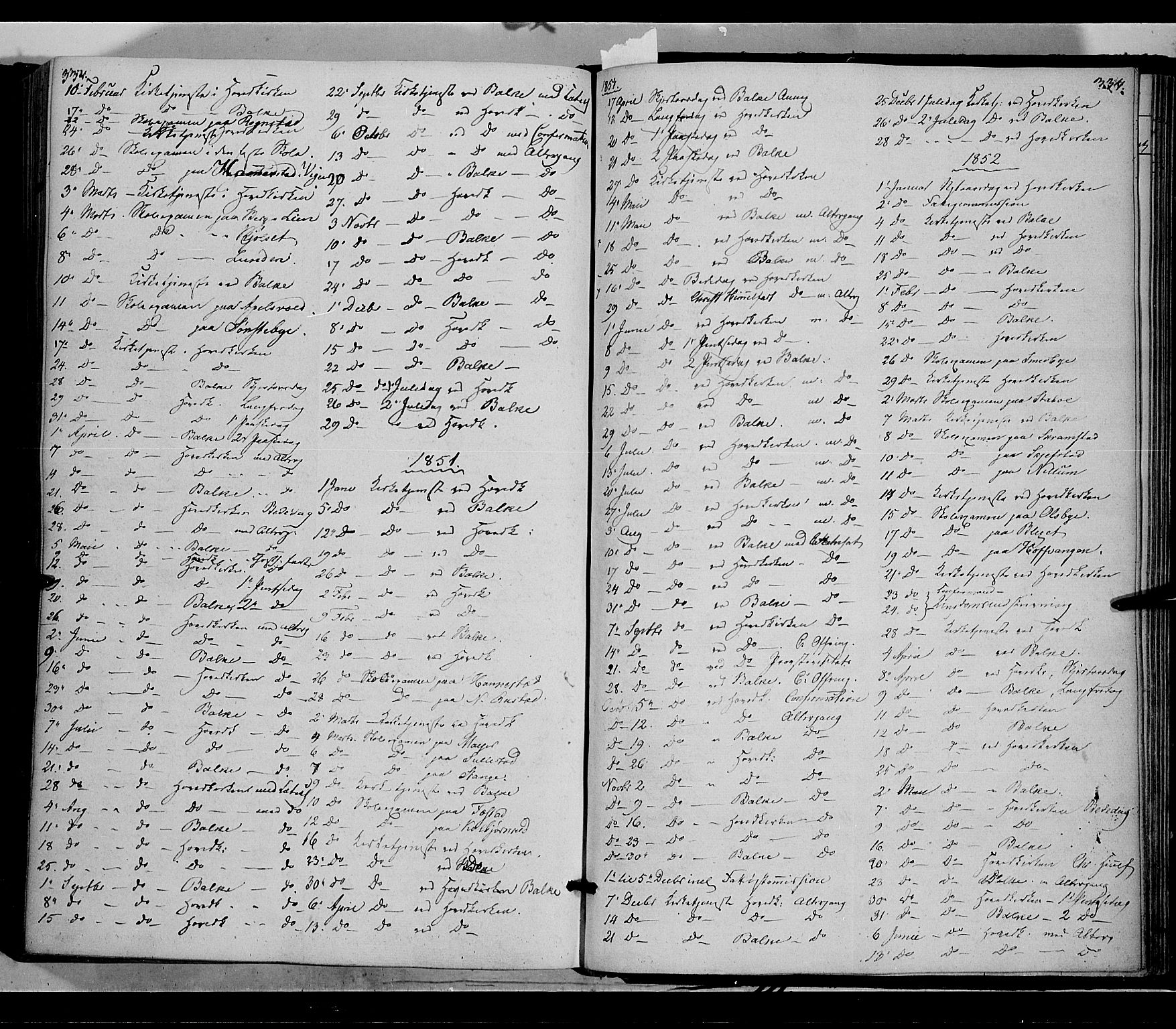 Østre Toten prestekontor, SAH/PREST-104/H/Ha/Haa/L0003: Parish register (official) no. 3, 1848-1856, p. 334