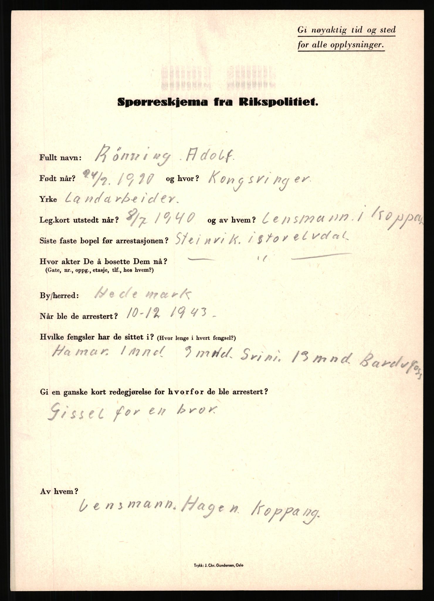 Rikspolitisjefen, AV/RA-S-1560/L/L0014: Pettersen, Aksel - Savosnick, Ernst, 1940-1945, p. 966