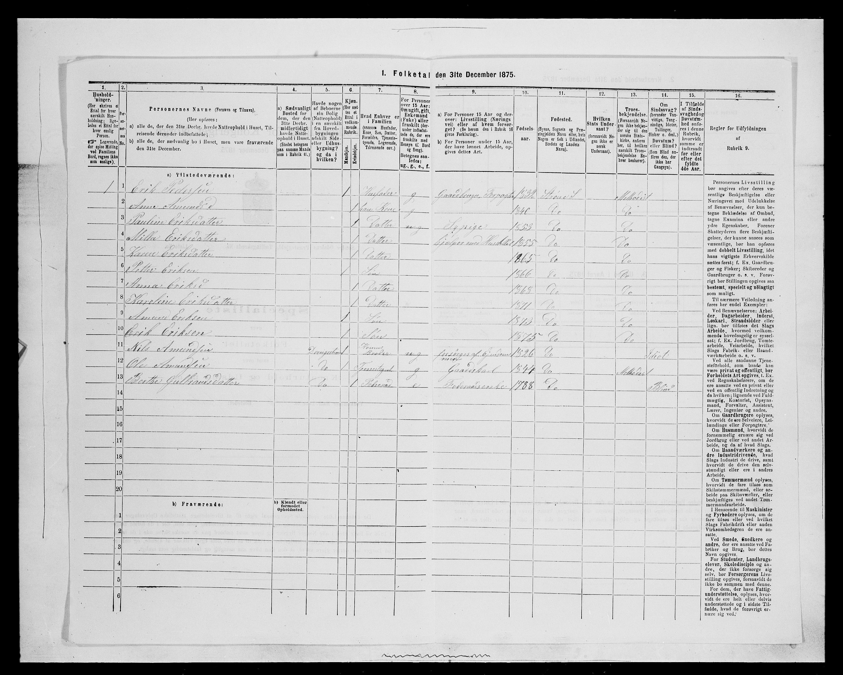 SAH, 1875 census for 0419P Sør-Odal, 1875, p. 1368