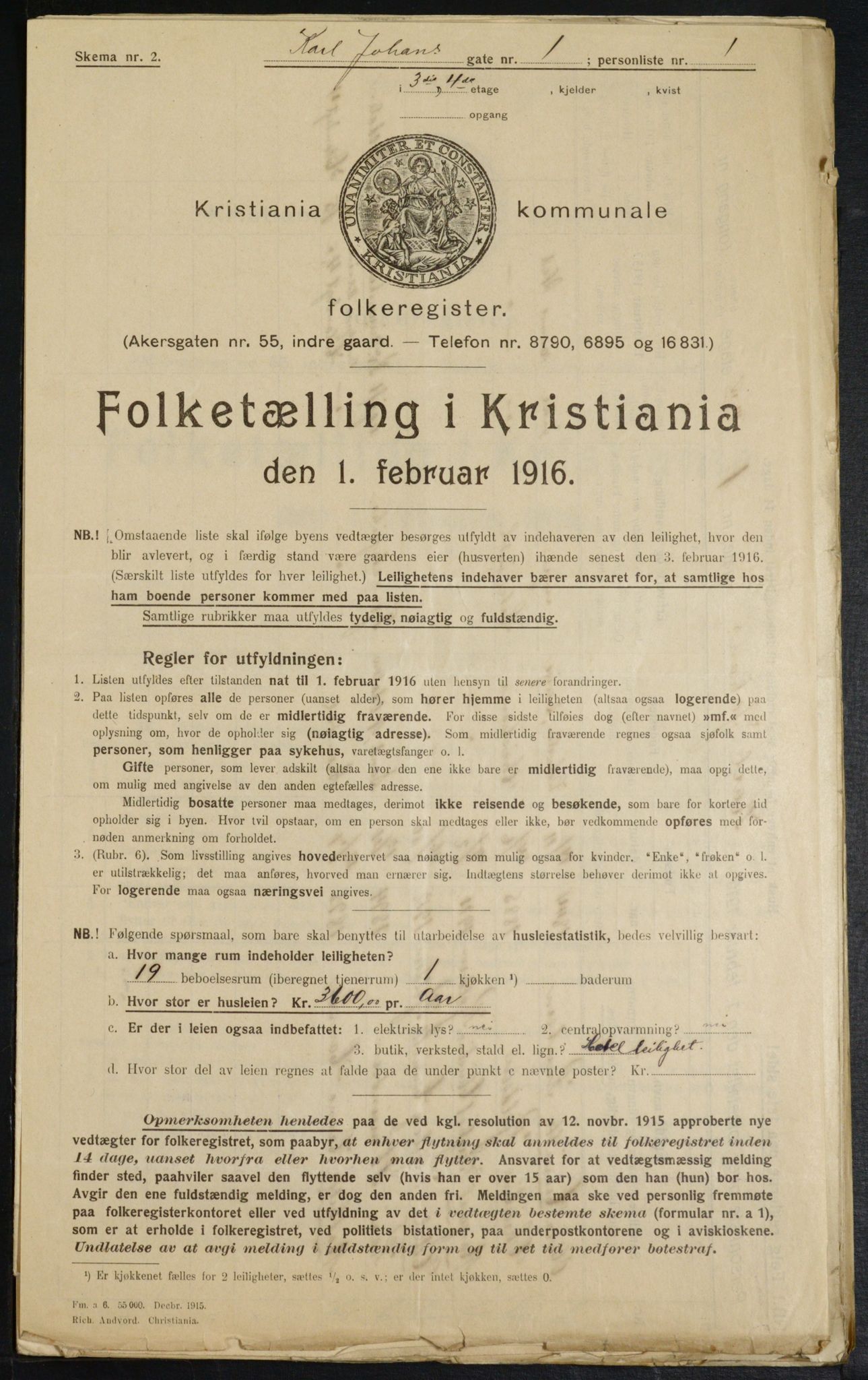 OBA, Municipal Census 1916 for Kristiania, 1916, p. 49710