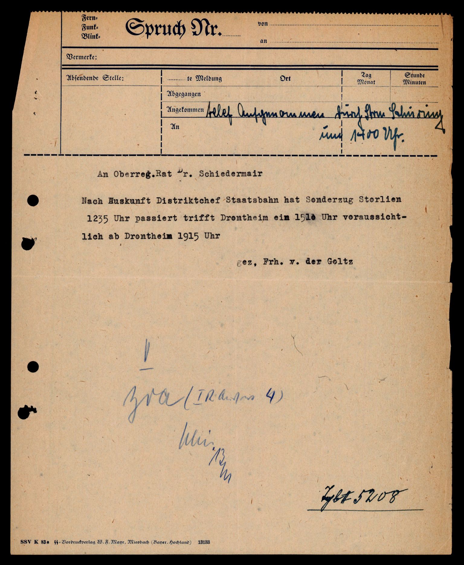 Forsvarets Overkommando. 2 kontor. Arkiv 11.4. Spredte tyske arkivsaker, AV/RA-RAFA-7031/D/Dar/Darb/L0002: Reichskommissariat, 1940-1945, p. 252