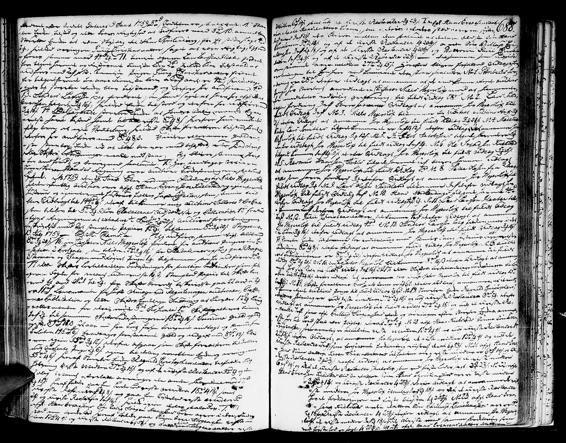 Lier, Røyken og Hurum sorenskriveri, AV/SAKO-A-89/H/Hc/L0004: Skifteprotokoll, 1745-1761, p. 687b-688a