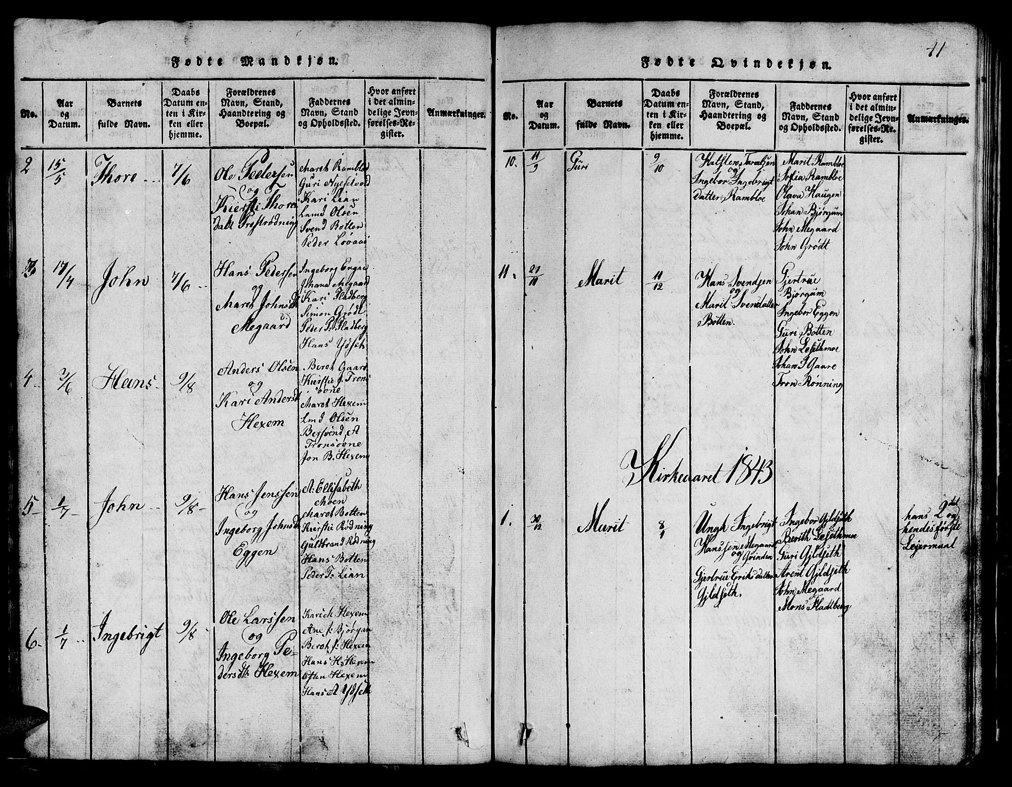 Ministerialprotokoller, klokkerbøker og fødselsregistre - Sør-Trøndelag, SAT/A-1456/685/L0976: Parish register (copy) no. 685C01, 1817-1878, p. 41