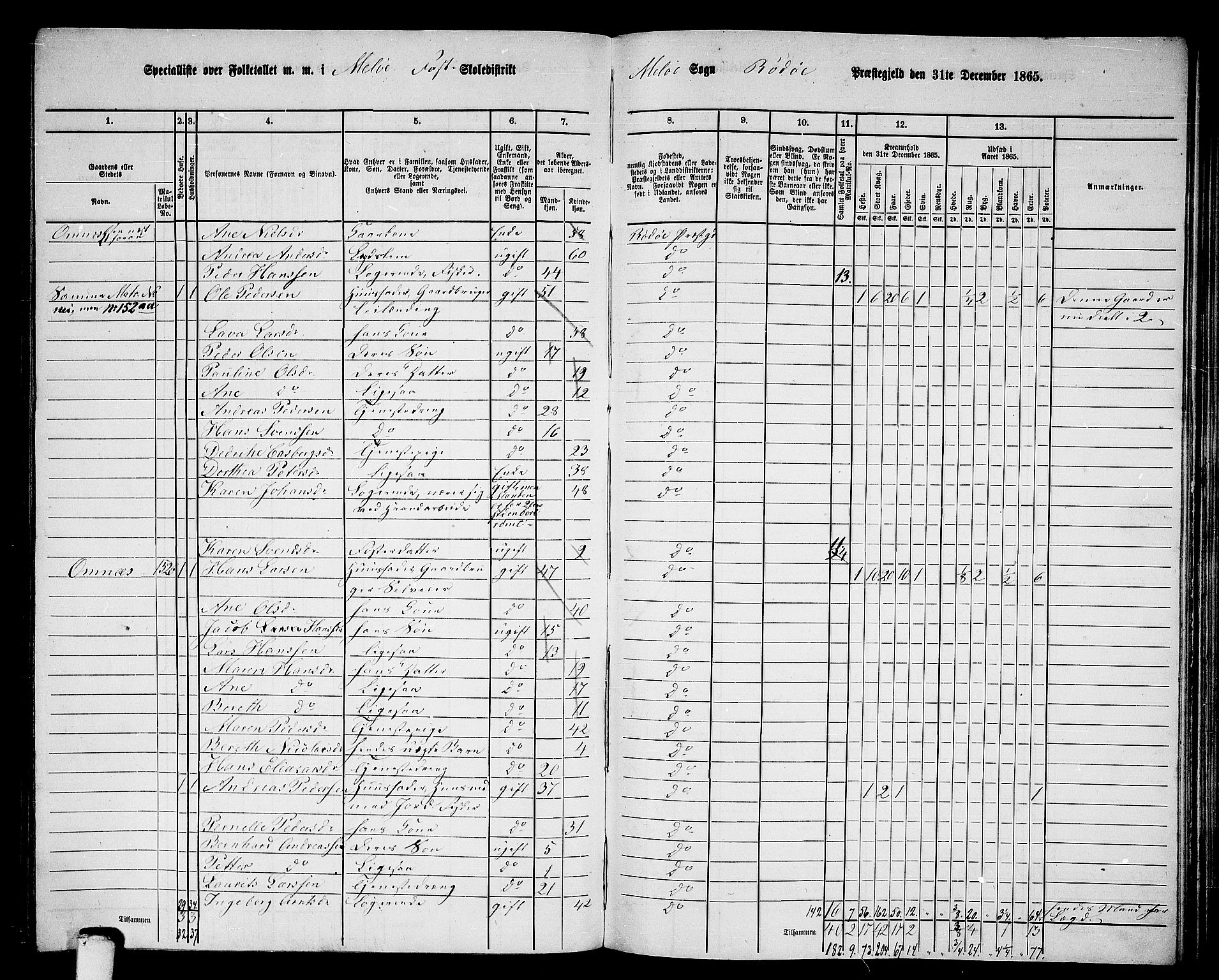 RA, 1865 census for Rødøy, 1865, p. 78