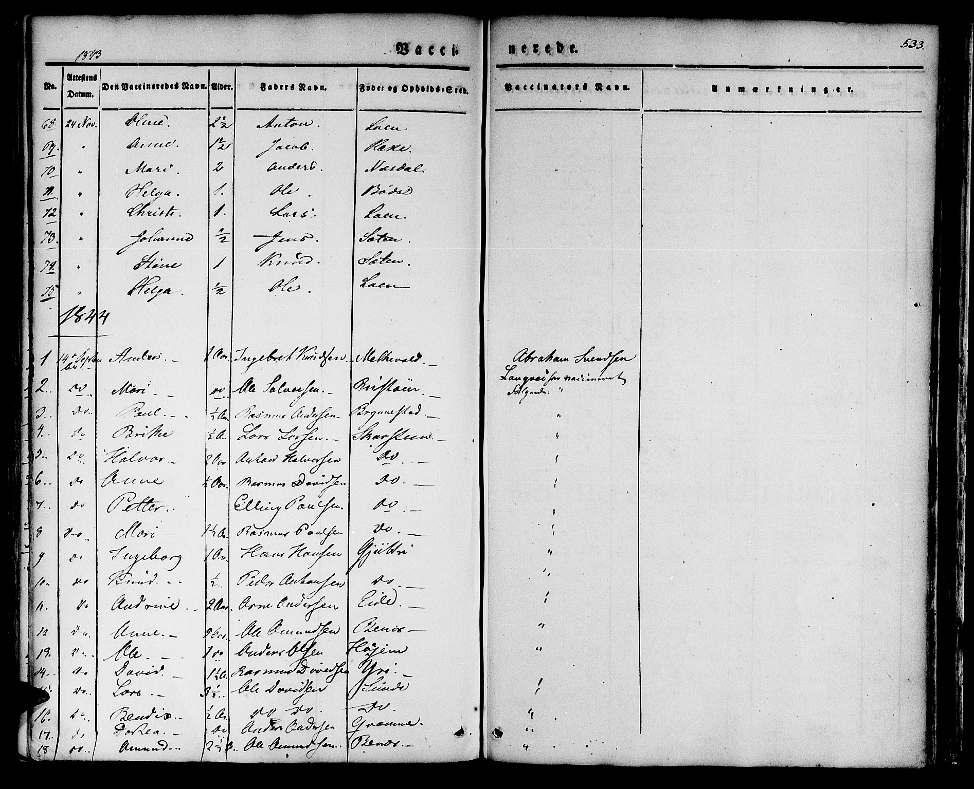 Innvik sokneprestembete, SAB/A-80501: Parish register (official) no. A 4II, 1832-1846, p. 533