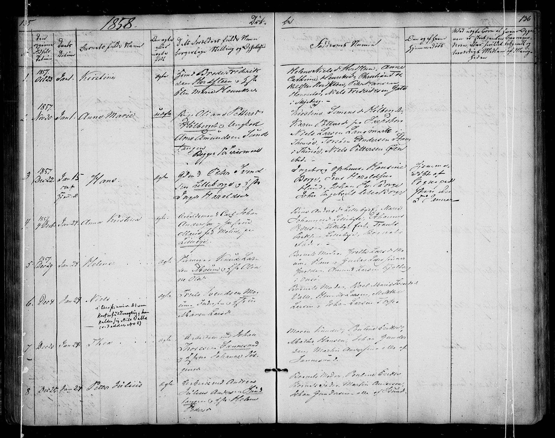 Borge prestekontor Kirkebøker, SAO/A-10903/F/Fa/L0005: Parish register (official) no. I 5, 1848-1860, p. 135-136