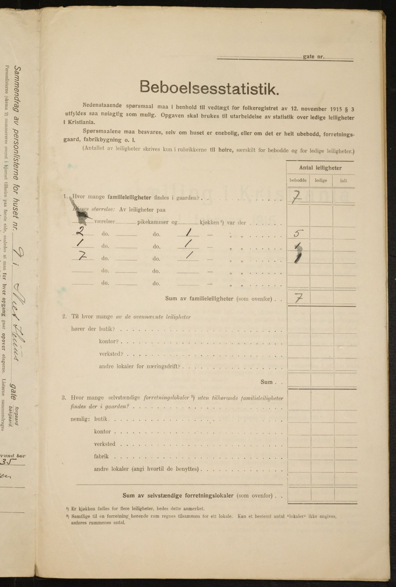 OBA, Municipal Census 1916 for Kristiania, 1916, p. 72722