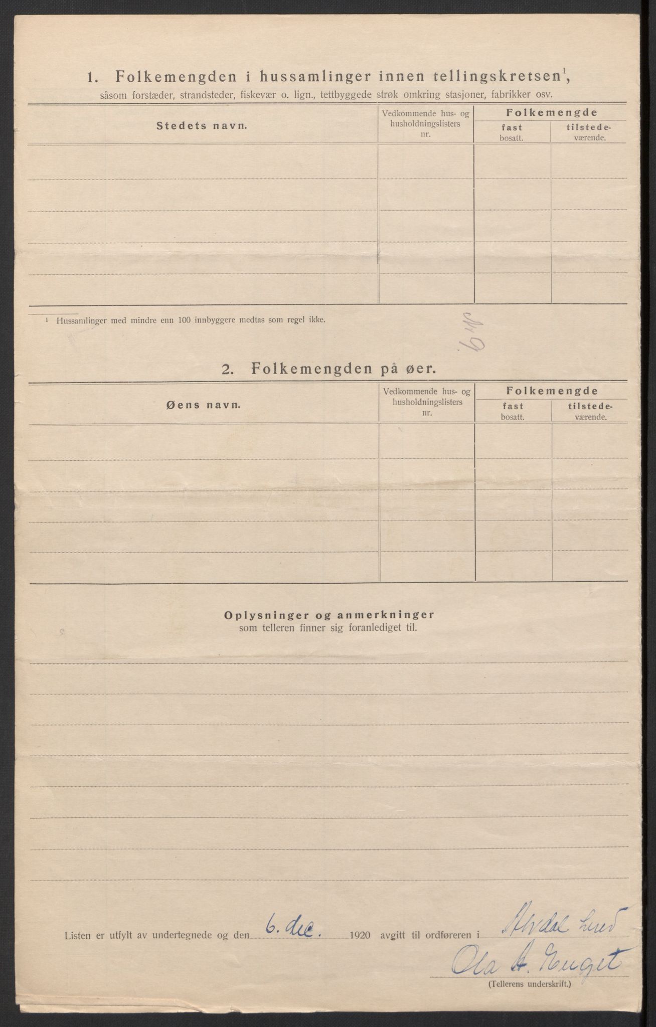 SAH, 1920 census for Alvdal, 1920, p. 40