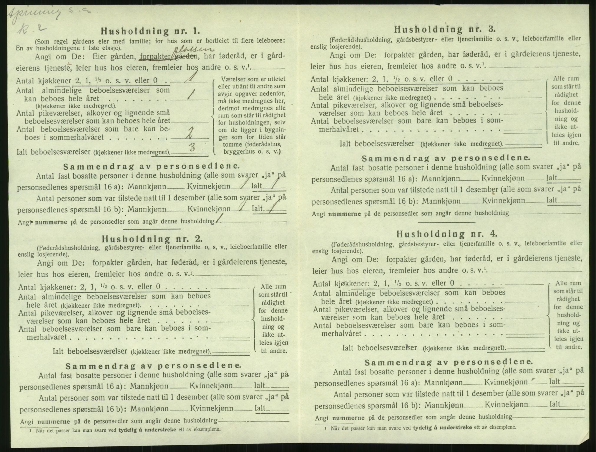 SAT, 1920 census for Vefsn, 1920, p. 1638