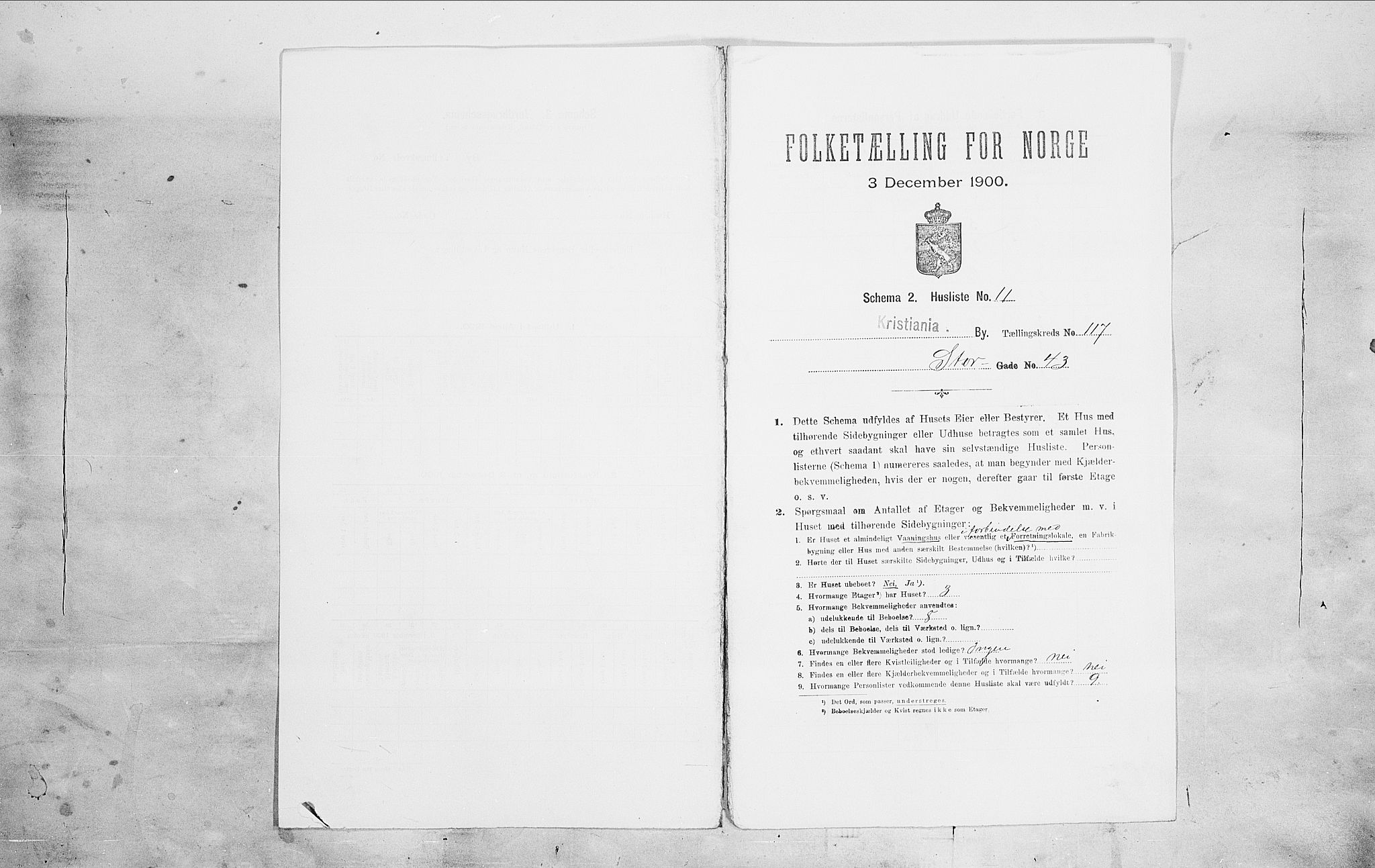 SAO, 1900 census for Kristiania, 1900, p. 92595