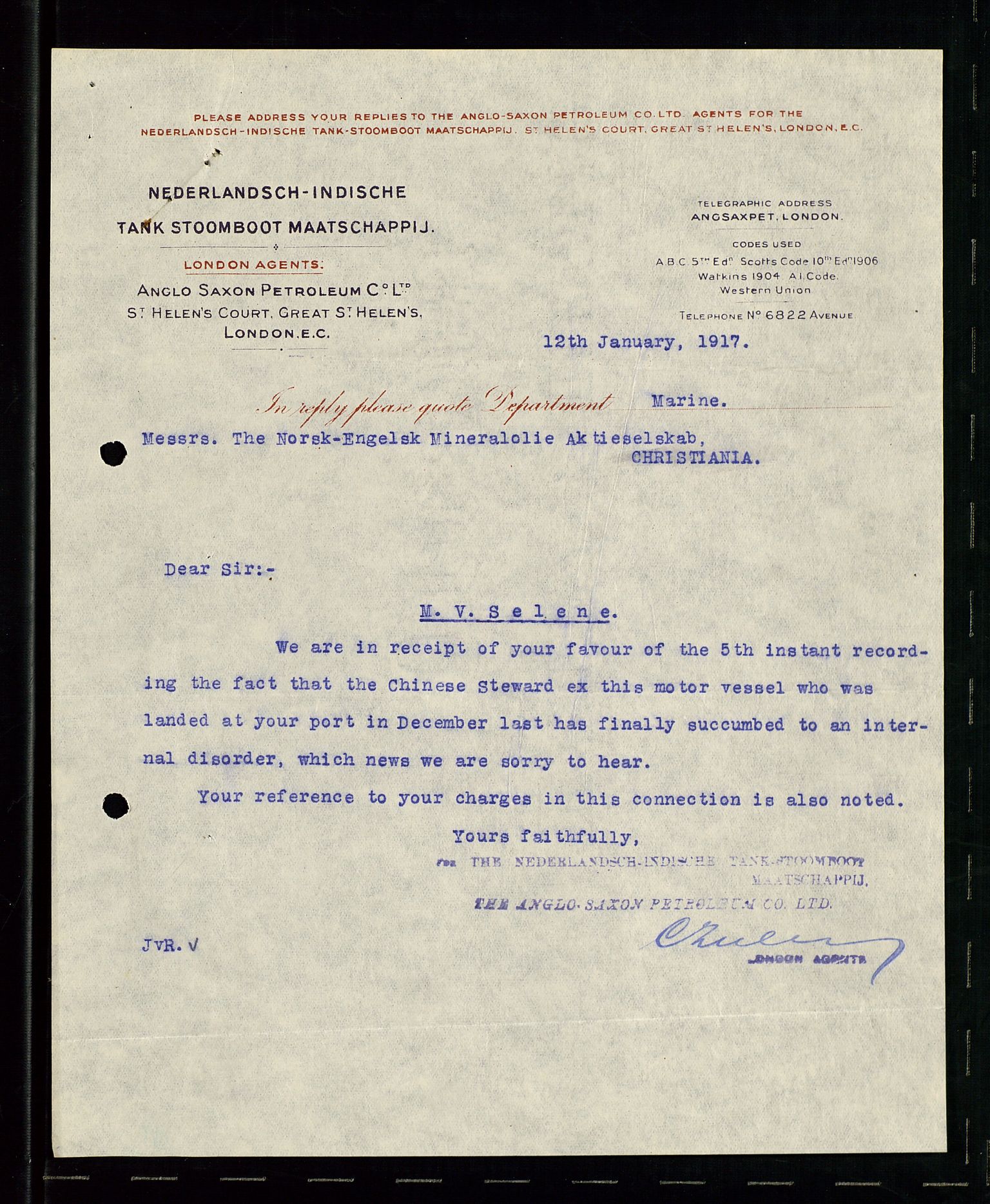 Pa 1521 - A/S Norske Shell, AV/SAST-A-101915/E/Ea/Eaa/L0001: Sjefskorrespondanse, 1917, p. 37