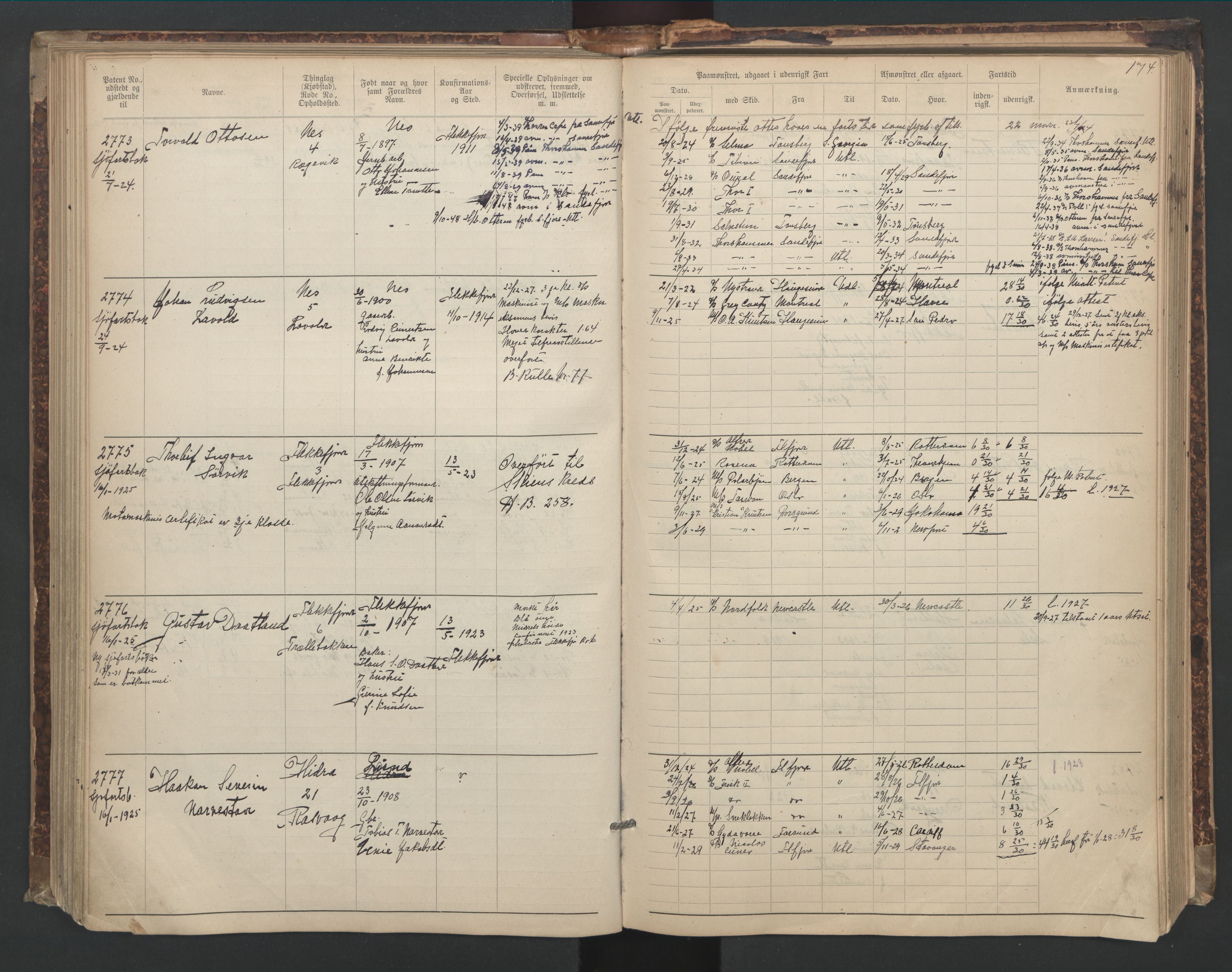 Flekkefjord mønstringskrets, AV/SAK-2031-0018/F/Fa/L0006: Annotasjonsrulle nr 1916-2964 med register, Æ-3, 1891-1948, p. 205