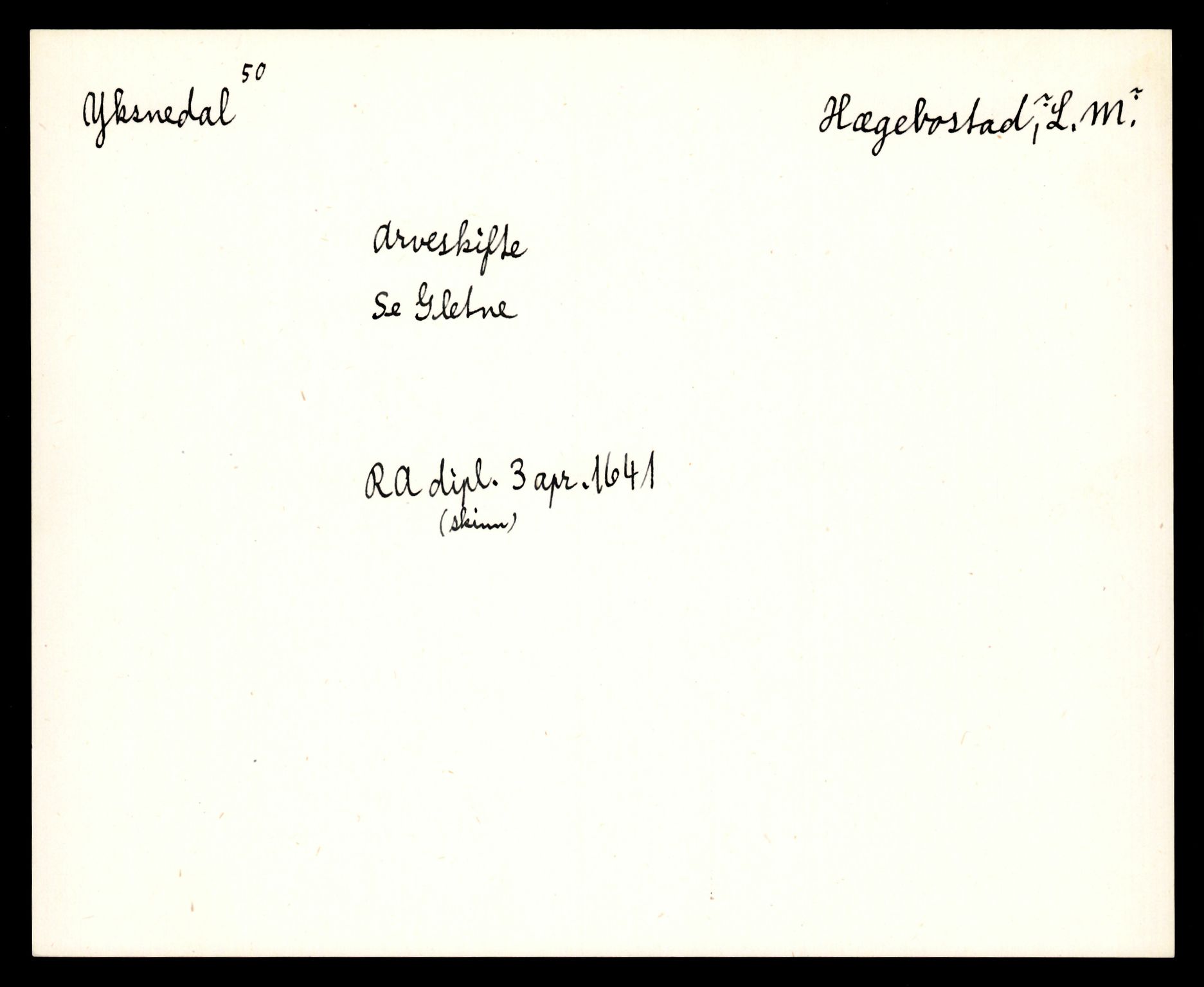 Riksarkivets diplomsamling, AV/RA-EA-5965/F35/F35e/L0026: Registreringssedler Vest-Agder 2, 1400-1700, p. 243