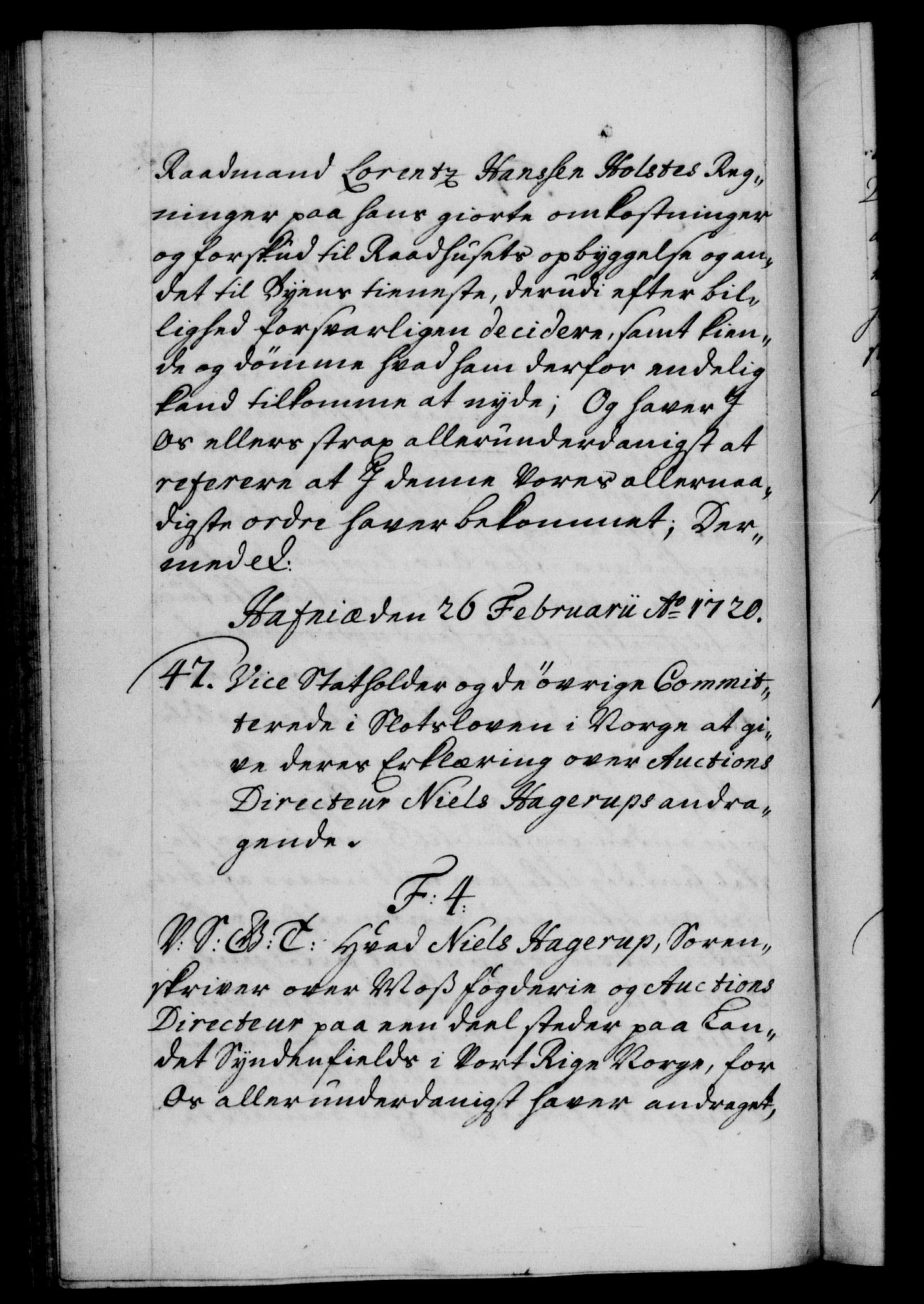 Danske Kanselli 1572-1799, AV/RA-EA-3023/F/Fc/Fca/Fcab/L0021: Norske tegnelser, 1719-1721, p. 233b