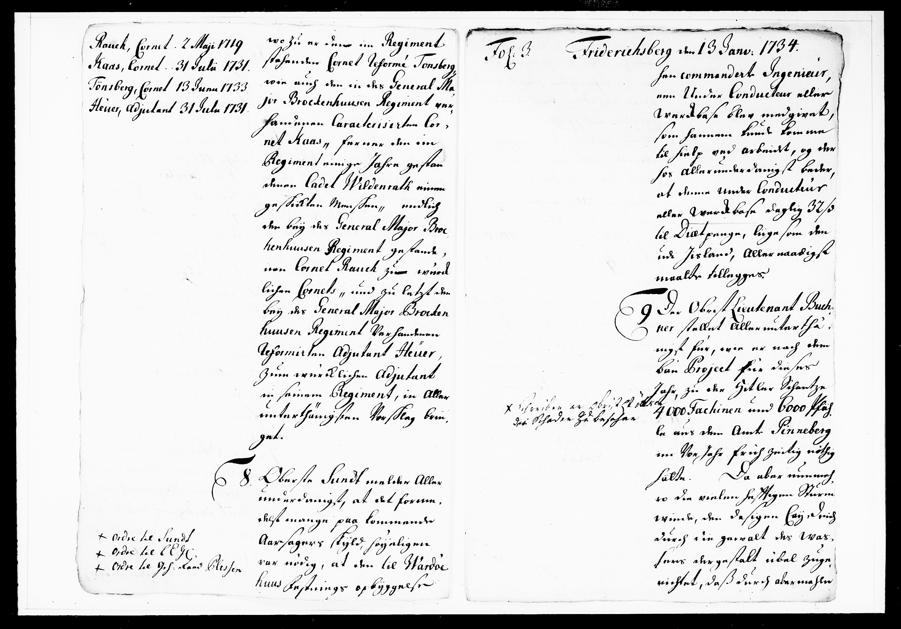 Krigskollegiet, Krigskancelliet, DRA/A-0006/-/1114-1121: Refererede sager, 1734, p. 12