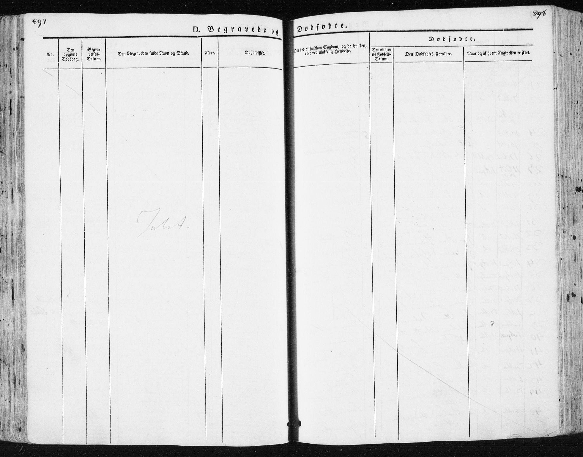 Ministerialprotokoller, klokkerbøker og fødselsregistre - Sør-Trøndelag, AV/SAT-A-1456/659/L0736: Parish register (official) no. 659A06, 1842-1856, p. 897-898