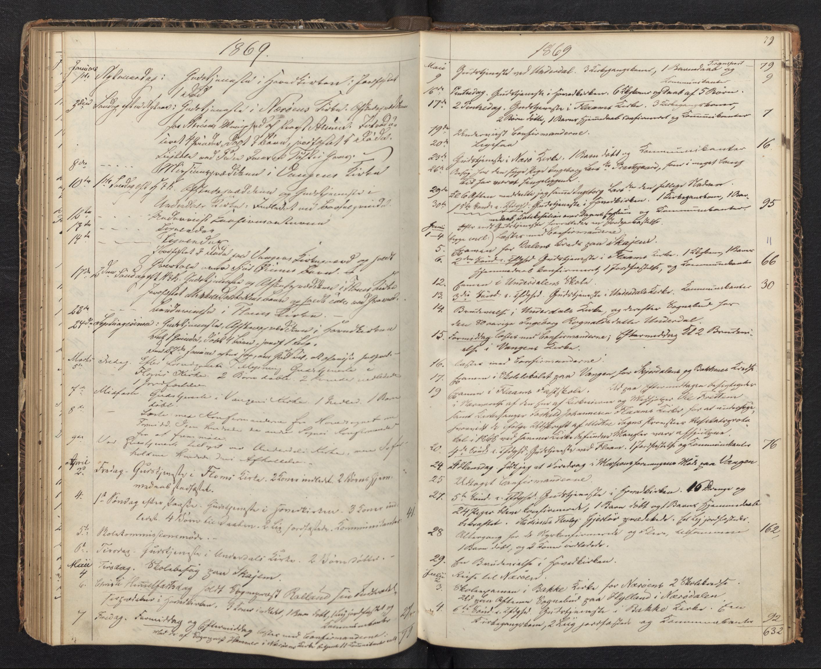 Aurland sokneprestembete, SAB/A-99937/H/Ha/Haf: Diary records no. F 0, 1844-1876, p. 78b-79a