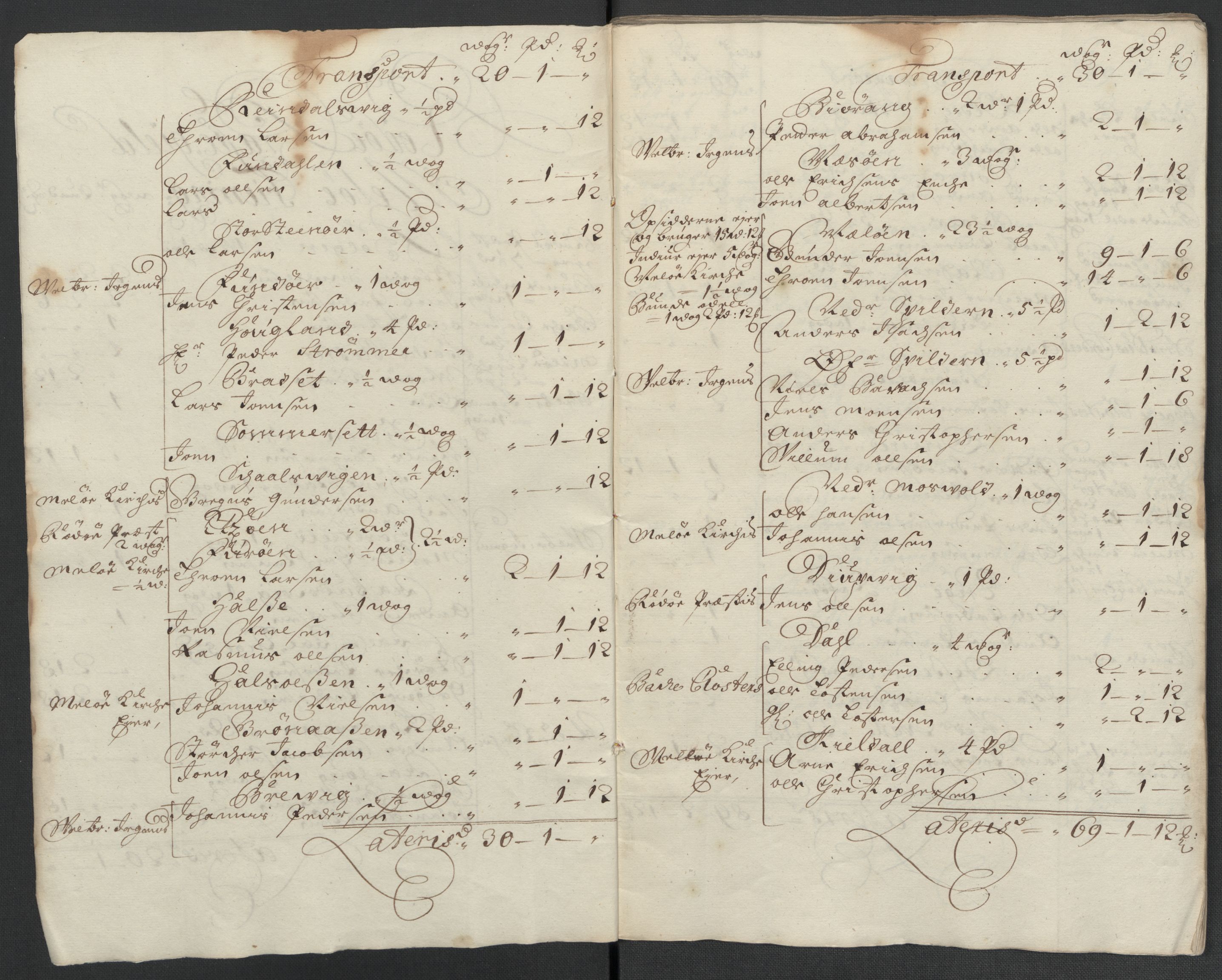 Rentekammeret inntil 1814, Reviderte regnskaper, Fogderegnskap, AV/RA-EA-4092/R65/L4508: Fogderegnskap Helgeland, 1702-1705, p. 377