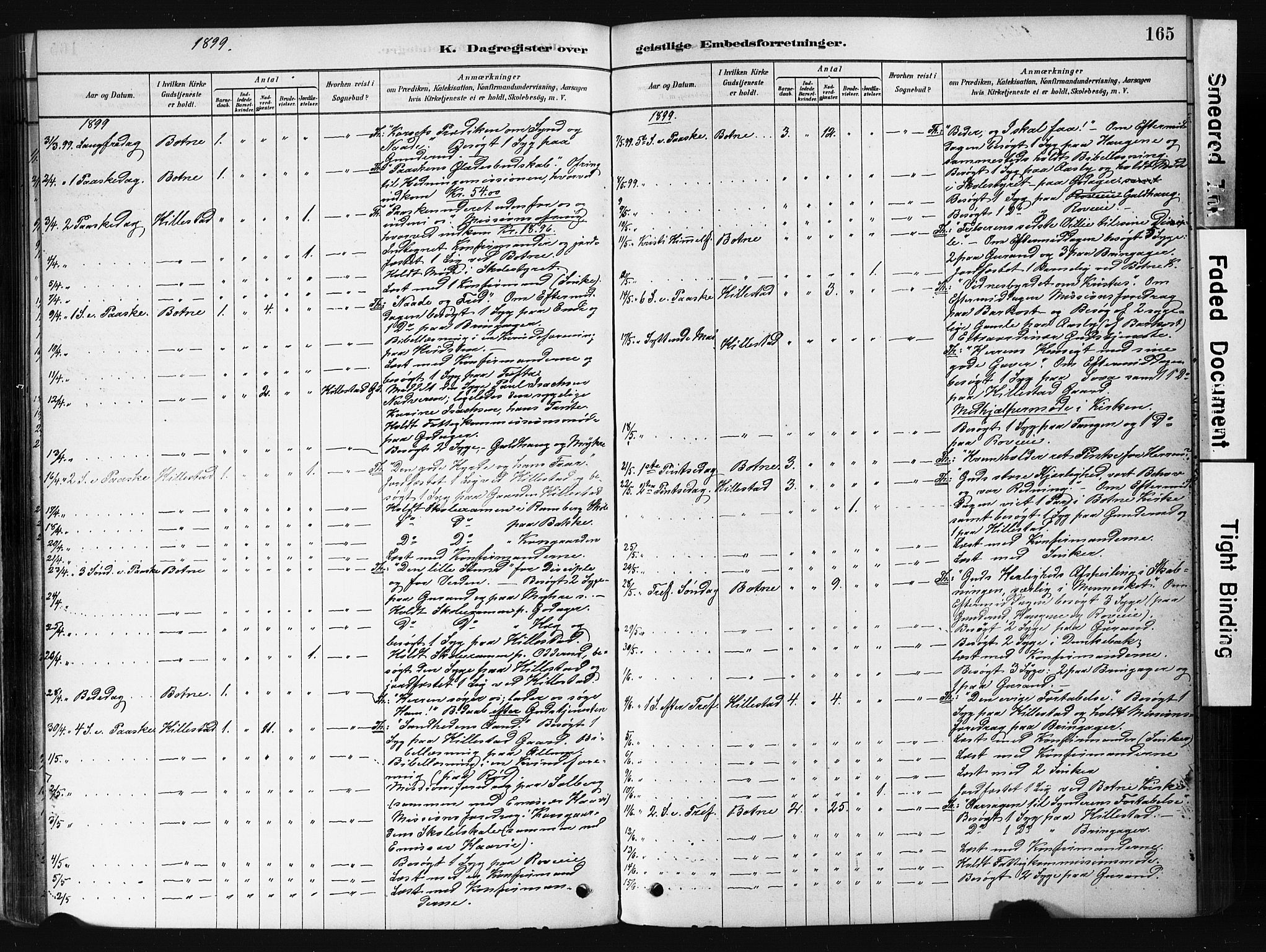 Botne kirkebøker, SAKO/A-340/F/Fb/L0001: Parish register (official) no. II 1, 1878-1902, p. 165