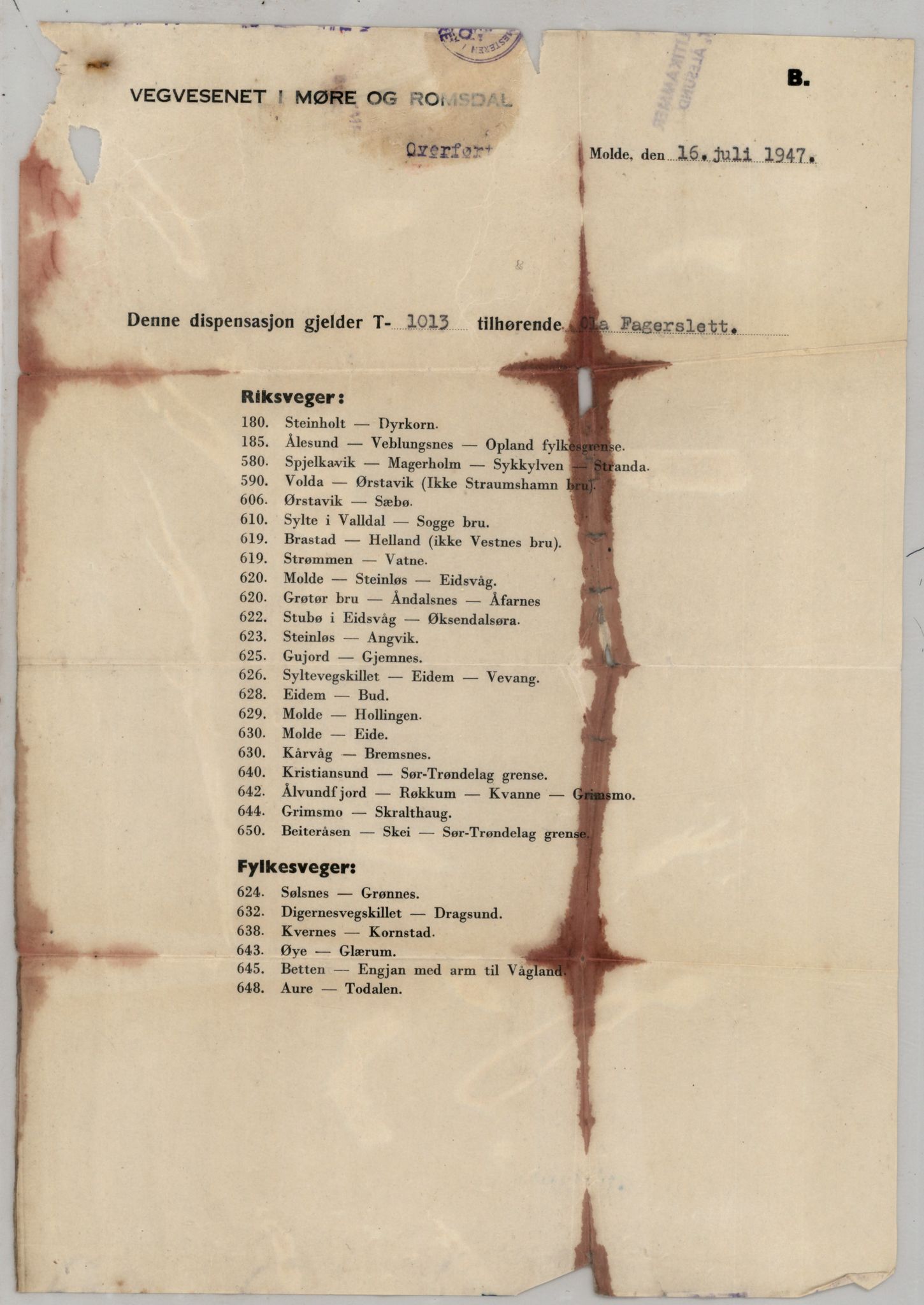Møre og Romsdal vegkontor - Ålesund trafikkstasjon, AV/SAT-A-4099/F/Fe/L0034: Registreringskort for kjøretøy T 12500 - T 12652, 1927-1998, p. 1866