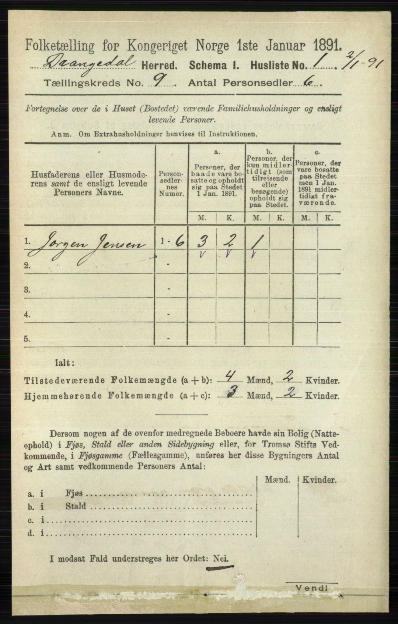 RA, 1891 census for 0817 Drangedal, 1891, p. 3091