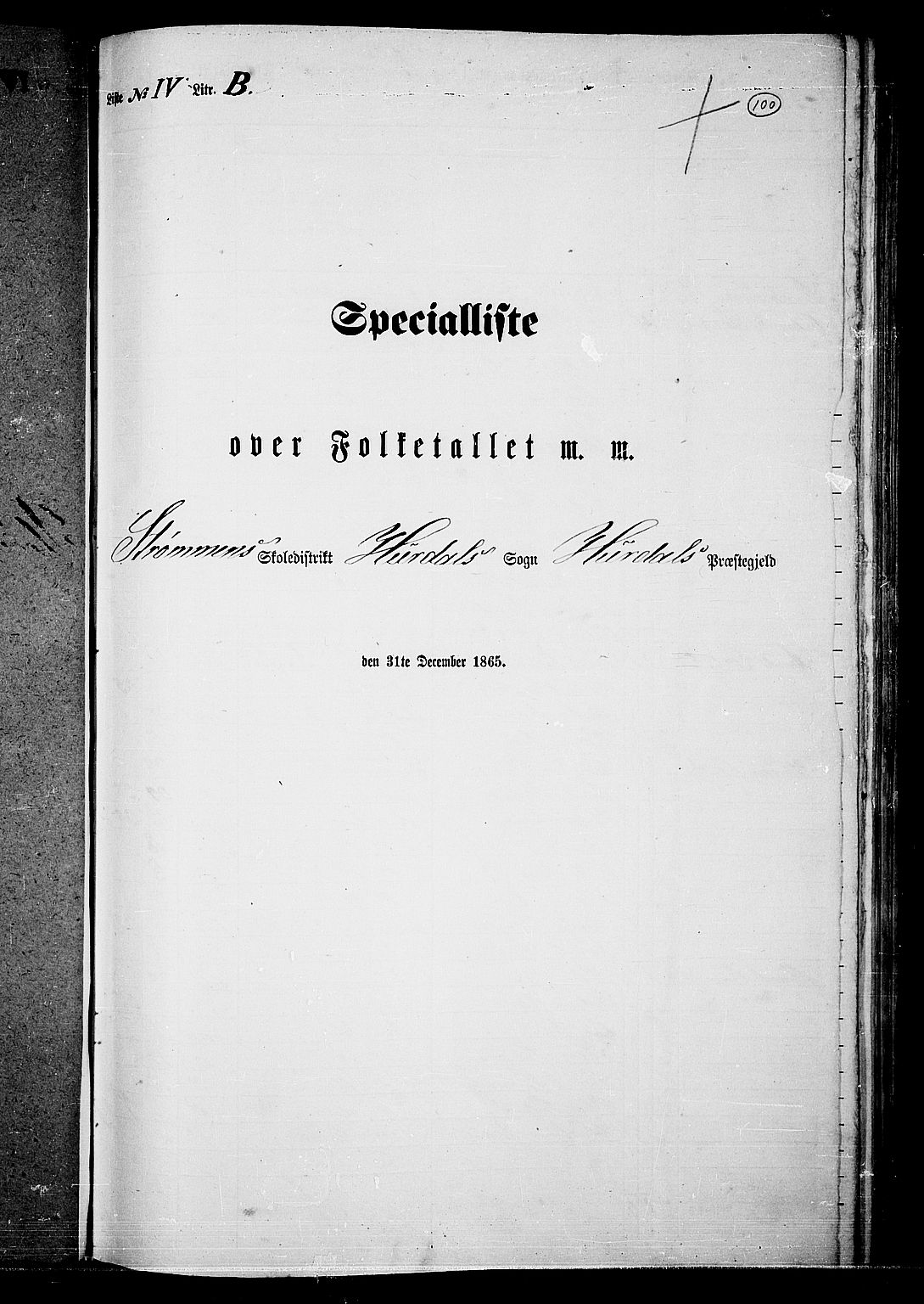 RA, 1865 census for Hurdal, 1865, p. 85