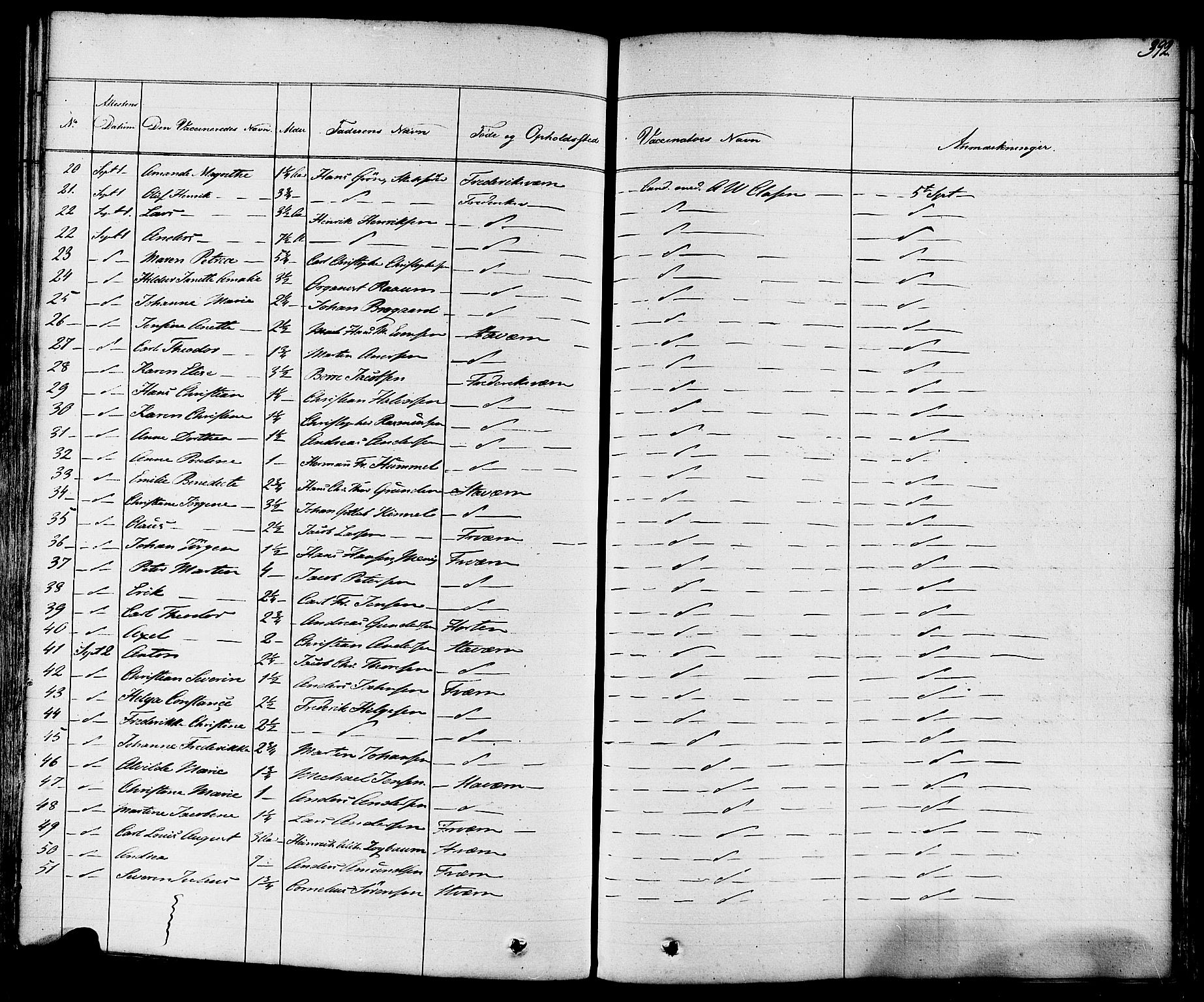 Stavern kirkebøker, SAKO/A-318/F/Fa/L0007: Parish register (official) no. 7, 1840-1877, p. 392