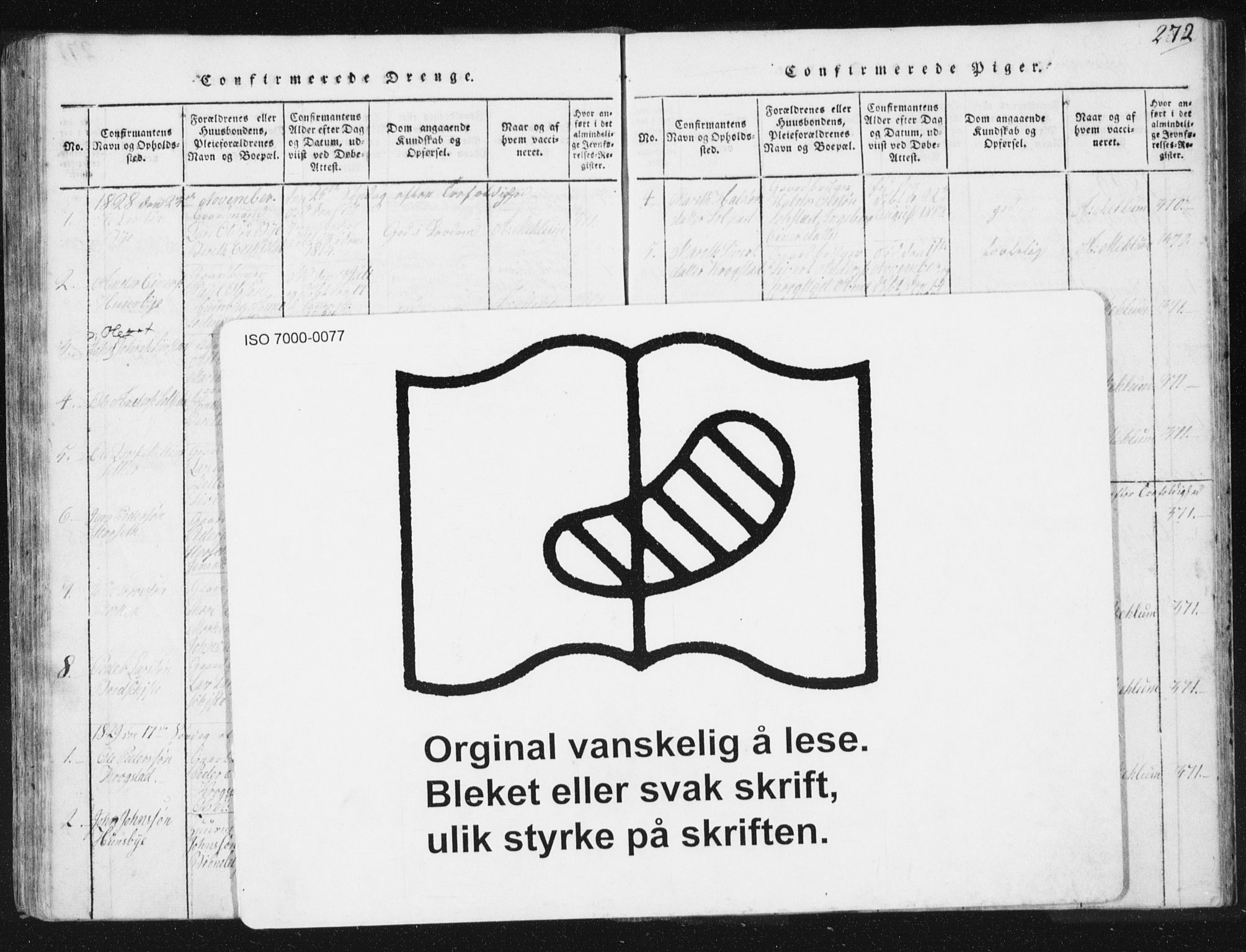 Ministerialprotokoller, klokkerbøker og fødselsregistre - Sør-Trøndelag, SAT/A-1456/665/L0770: Parish register (official) no. 665A05, 1817-1829, p. 272