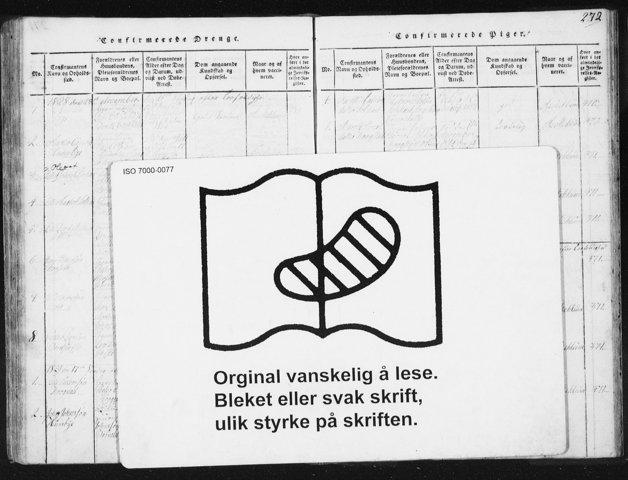 Ministerialprotokoller, klokkerbøker og fødselsregistre - Sør-Trøndelag, AV/SAT-A-1456/665/L0770: Parish register (official) no. 665A05, 1817-1829, p. 272