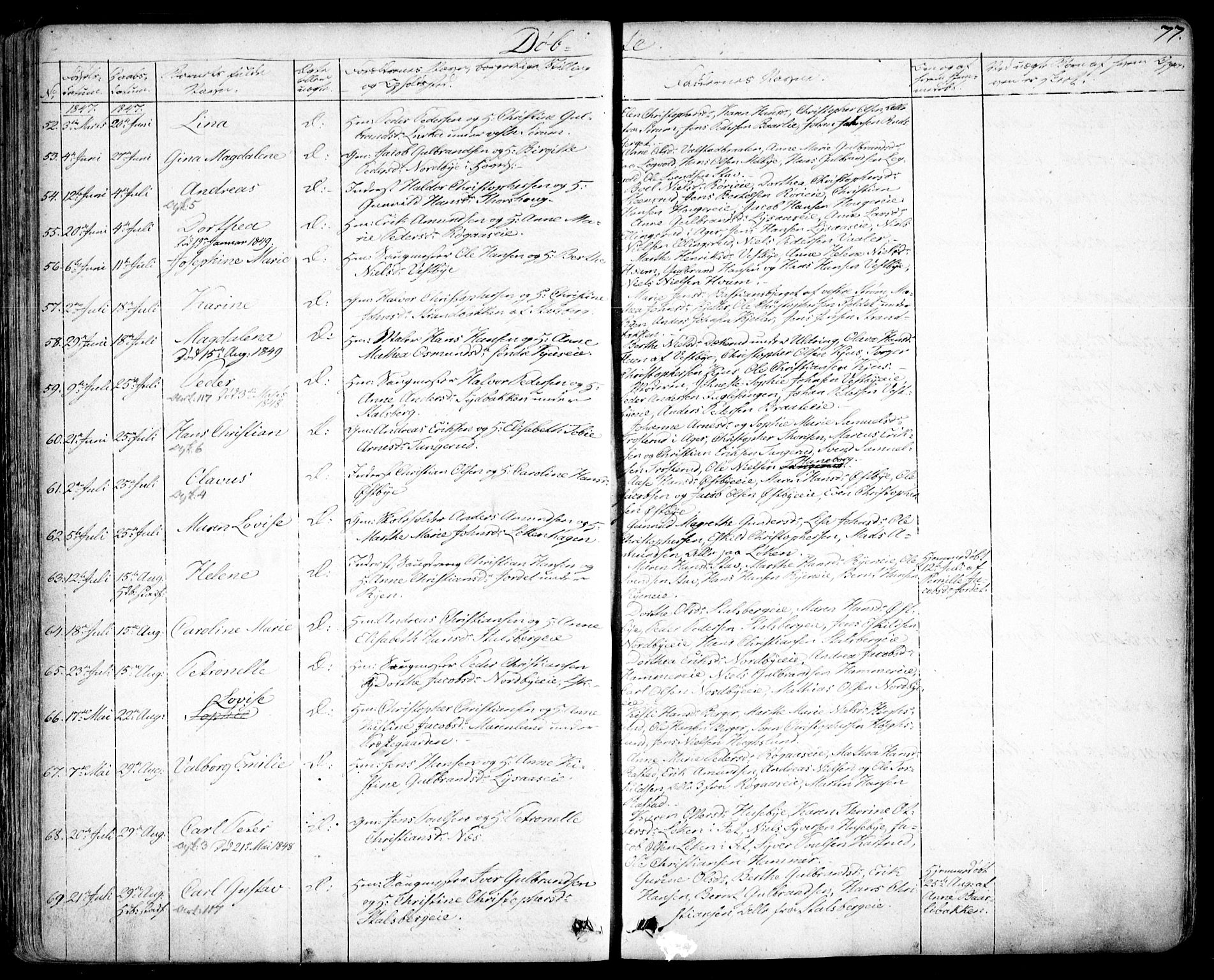 Skedsmo prestekontor Kirkebøker, AV/SAO-A-10033a/F/Fa/L0009: Parish register (official) no. I 9, 1830-1853, p. 77