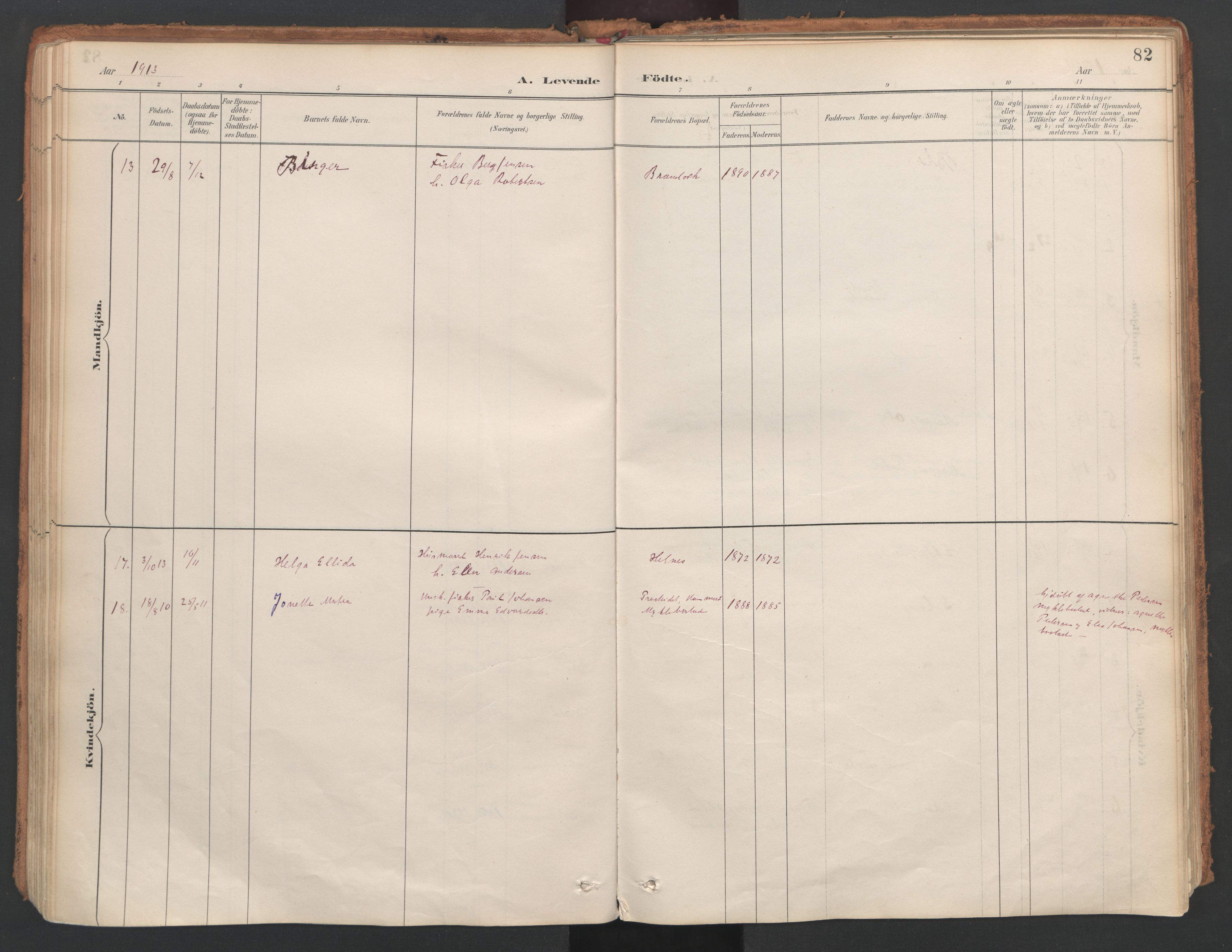 Ministerialprotokoller, klokkerbøker og fødselsregistre - Nordland, AV/SAT-A-1459/857/L0822: Parish register (official) no. 857A02, 1890-1917, p. 82