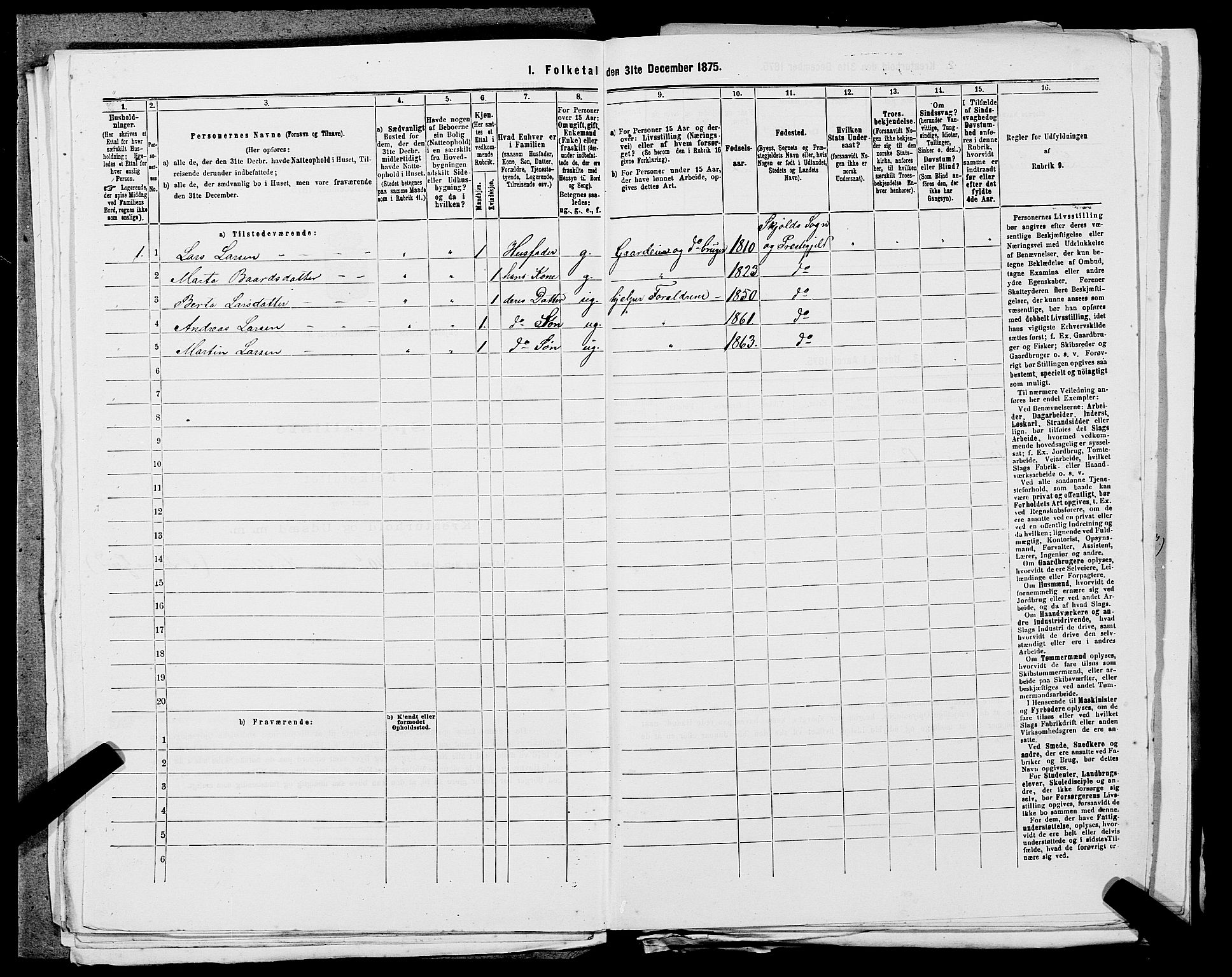 SAST, 1875 census for 1154P Skjold, 1875, p. 606