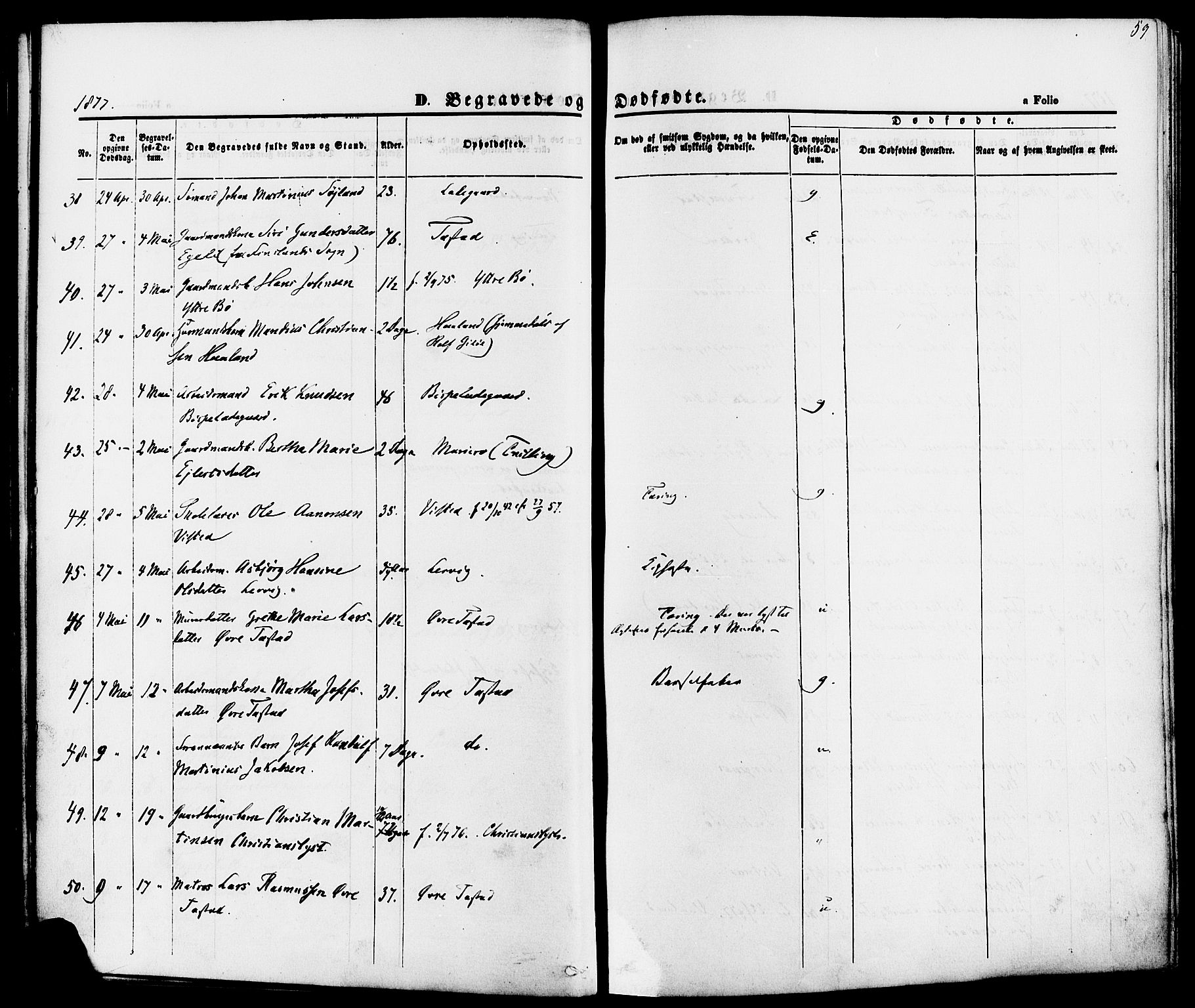 Hetland sokneprestkontor, AV/SAST-A-101826/30/30BA/L0006: Parish register (official) no. A 6, 1869-1884, p. 59