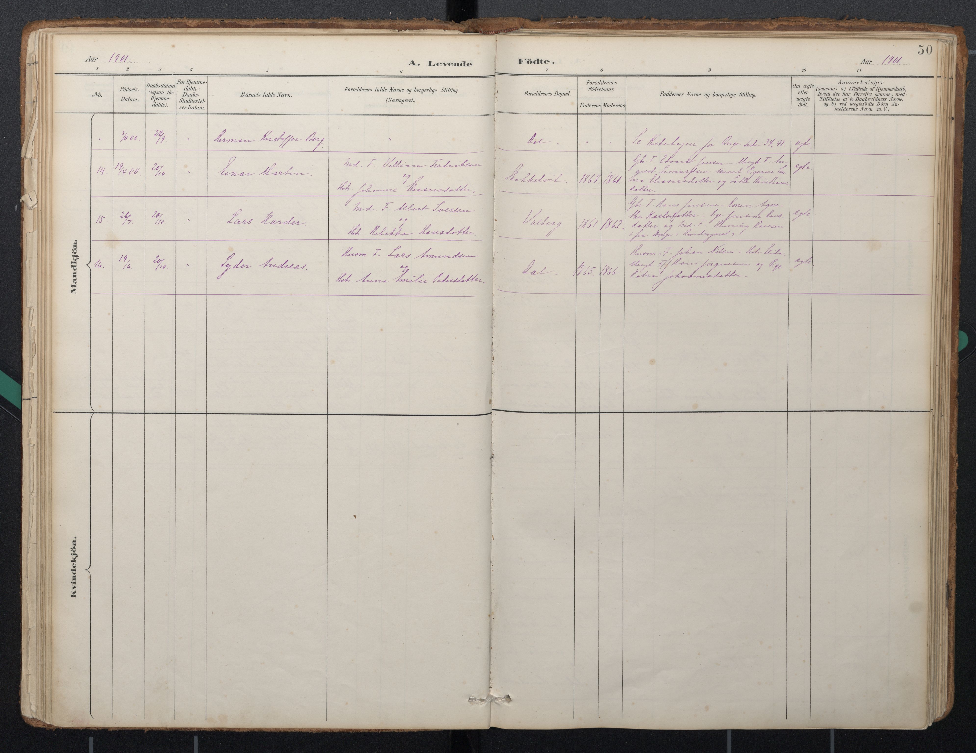 Ministerialprotokoller, klokkerbøker og fødselsregistre - Nordland, AV/SAT-A-1459/884/L1193: Parish register (official) no. 884A01, 1888-1905, p. 50