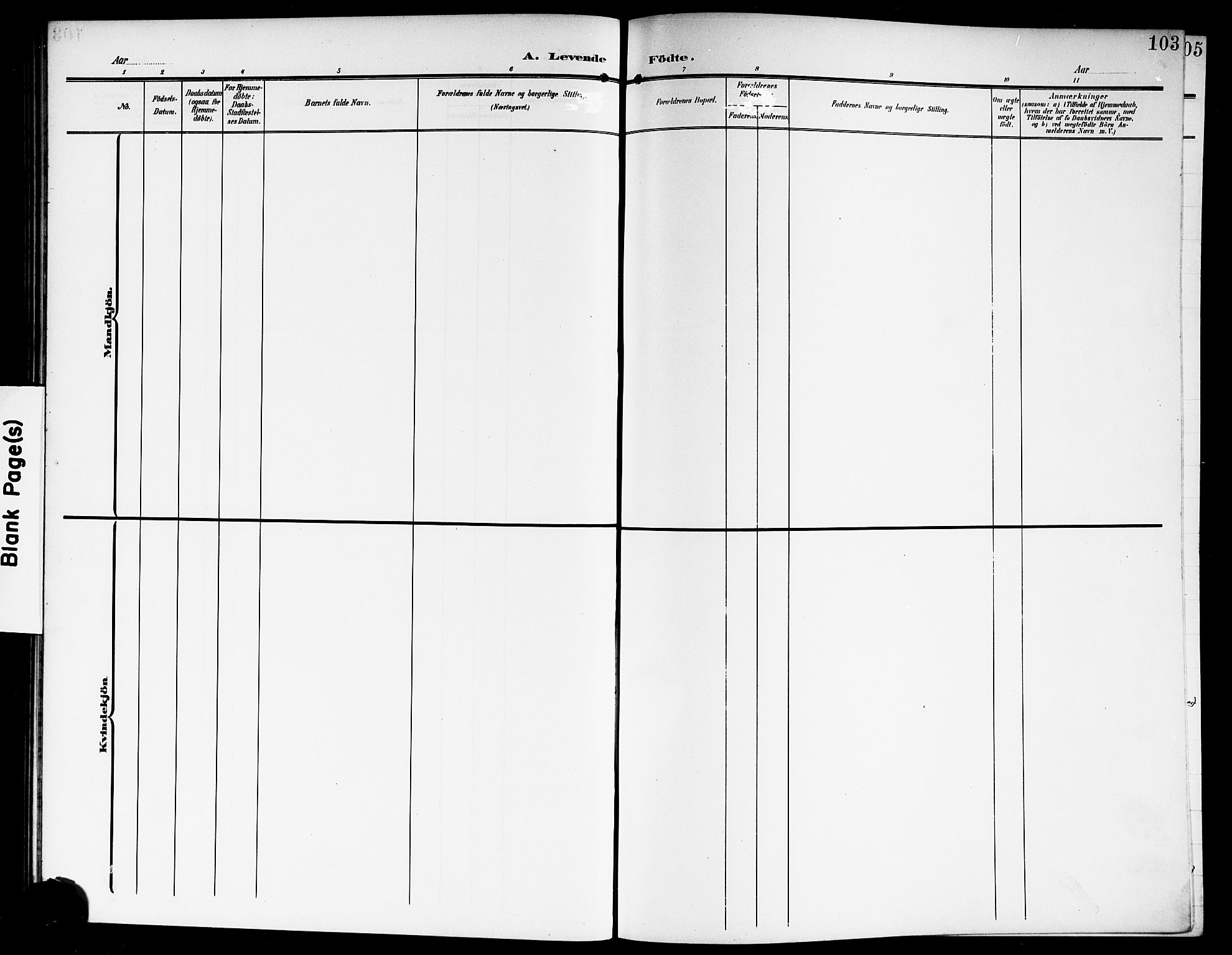 Kråkstad prestekontor Kirkebøker, SAO/A-10125a/G/Gb/L0001: Parish register (copy) no. II 1, 1905-1920, p. 103