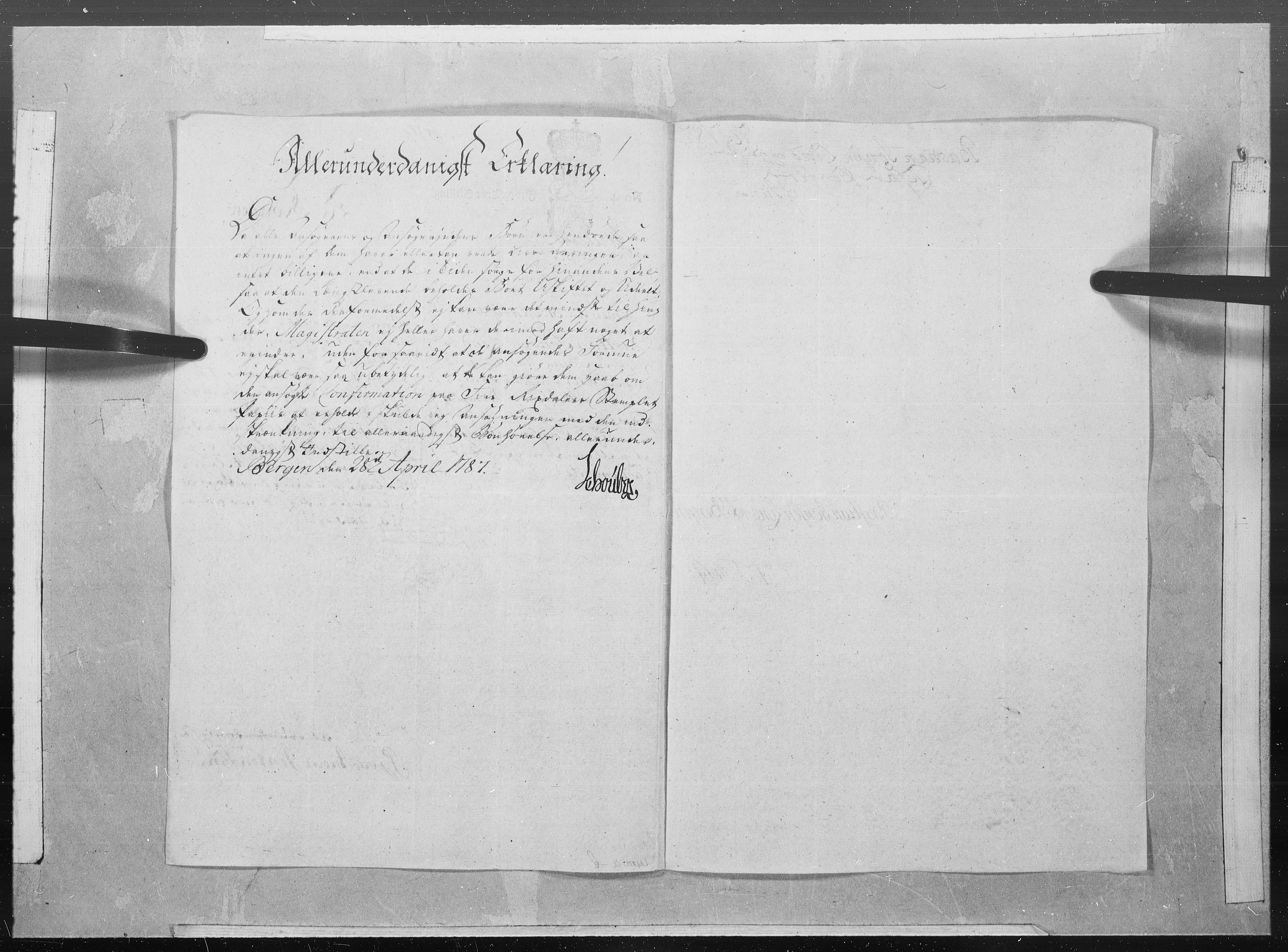 Danske Kanselli 1572-1799, AV/RA-EA-3023/F/Fc/Fcc/Fcca/L0266: Norske innlegg 1572-1799, 1787, p. 22