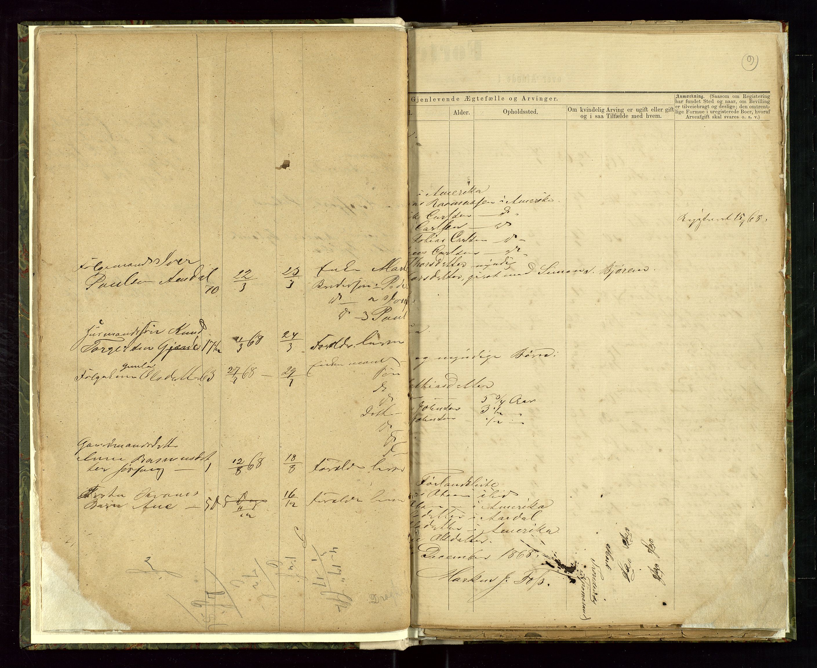 Strand og Forsand lensmannskontor, AV/SAST-A-100451/Gga/L0001: Dødsfallsprotokoll, 1865-1886, p. 9