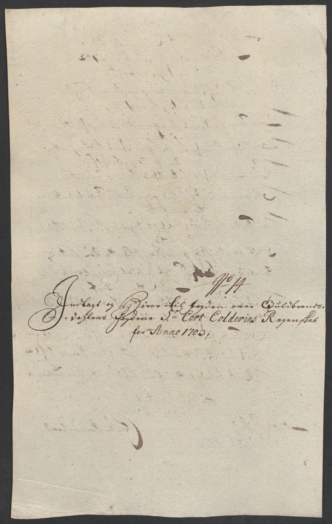 Rentekammeret inntil 1814, Reviderte regnskaper, Fogderegnskap, AV/RA-EA-4092/R17/L1176: Fogderegnskap Gudbrandsdal, 1703, p. 80