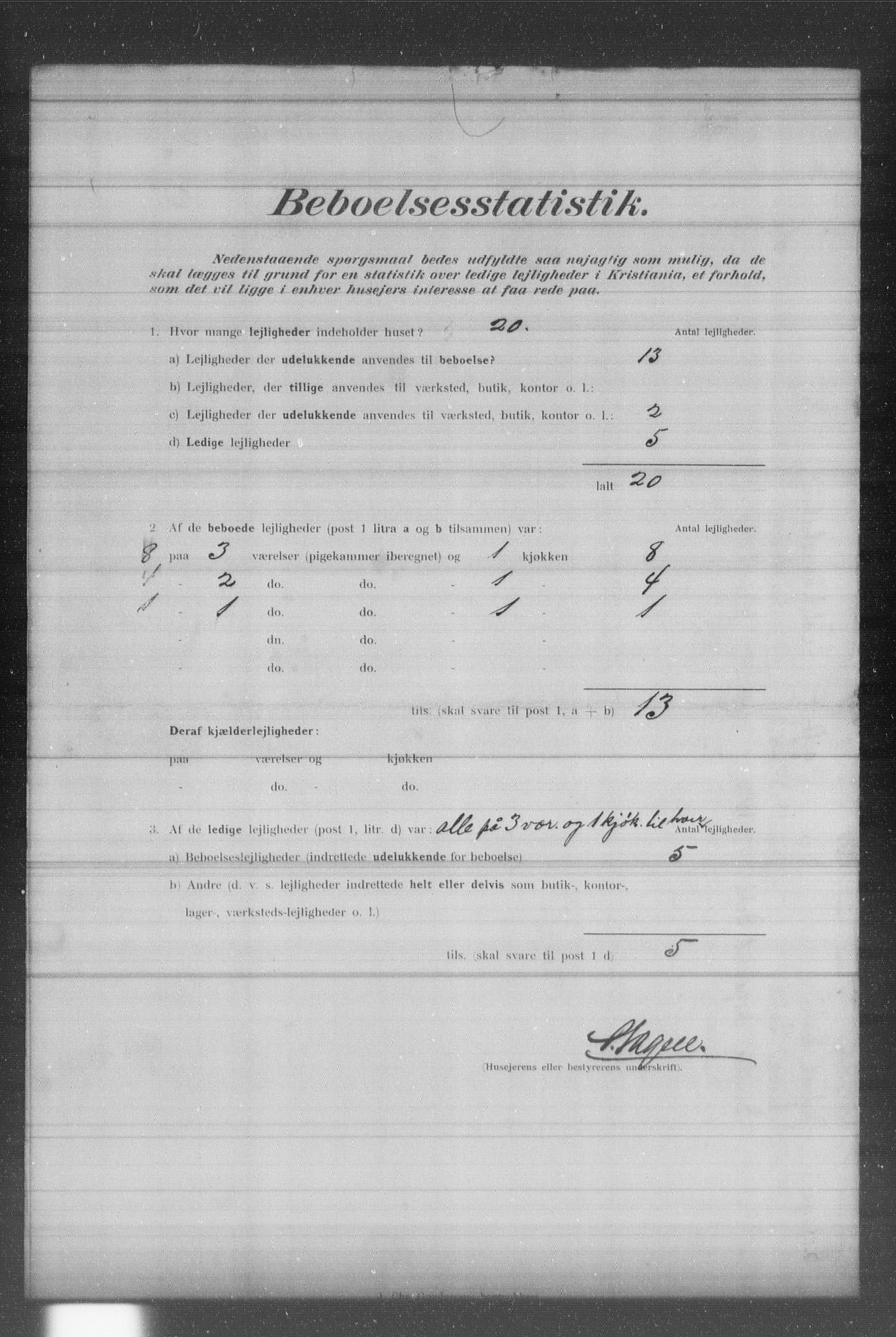 OBA, Municipal Census 1902 for Kristiania, 1902, p. 603