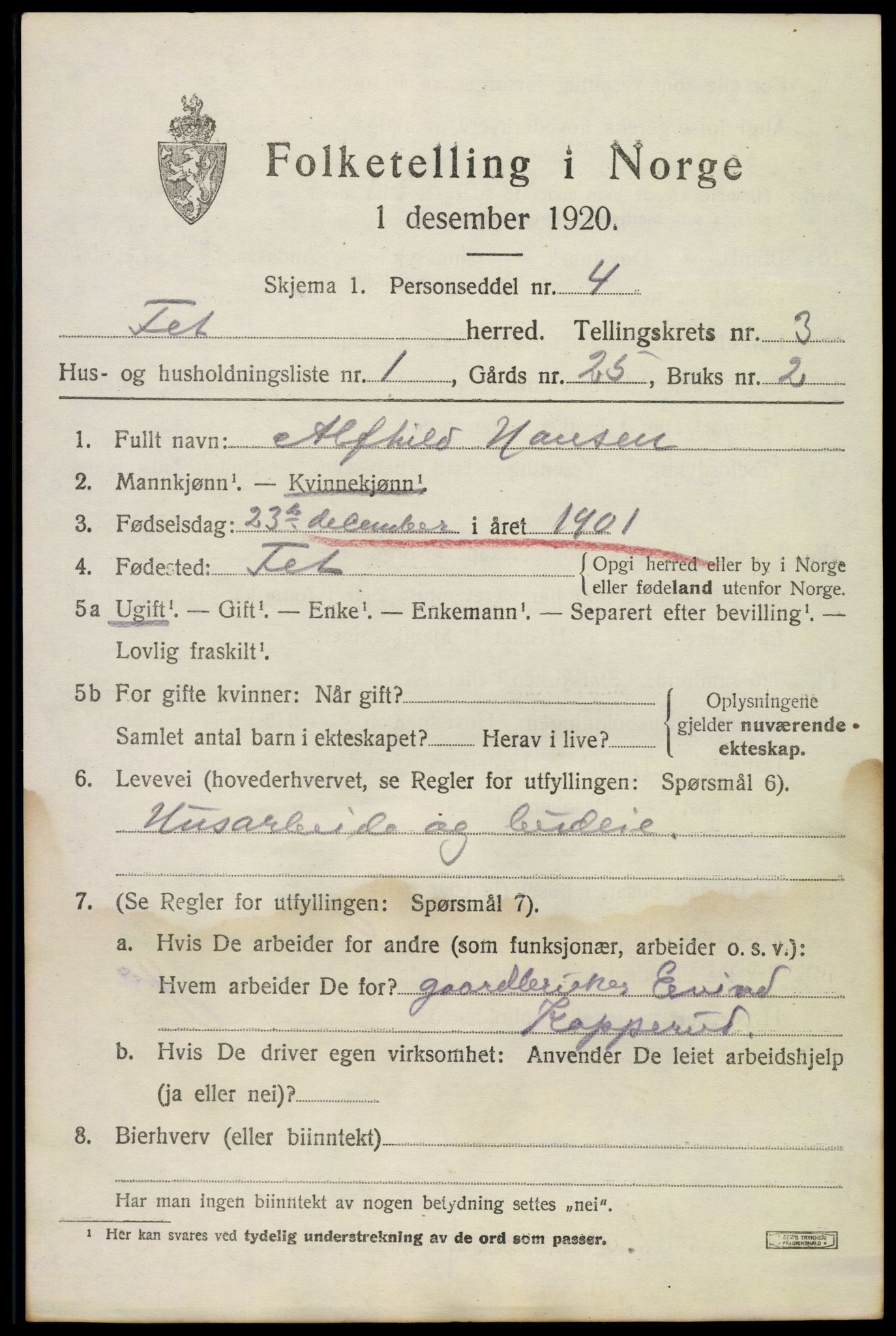 SAO, 1920 census for Fet, 1920, p. 3782