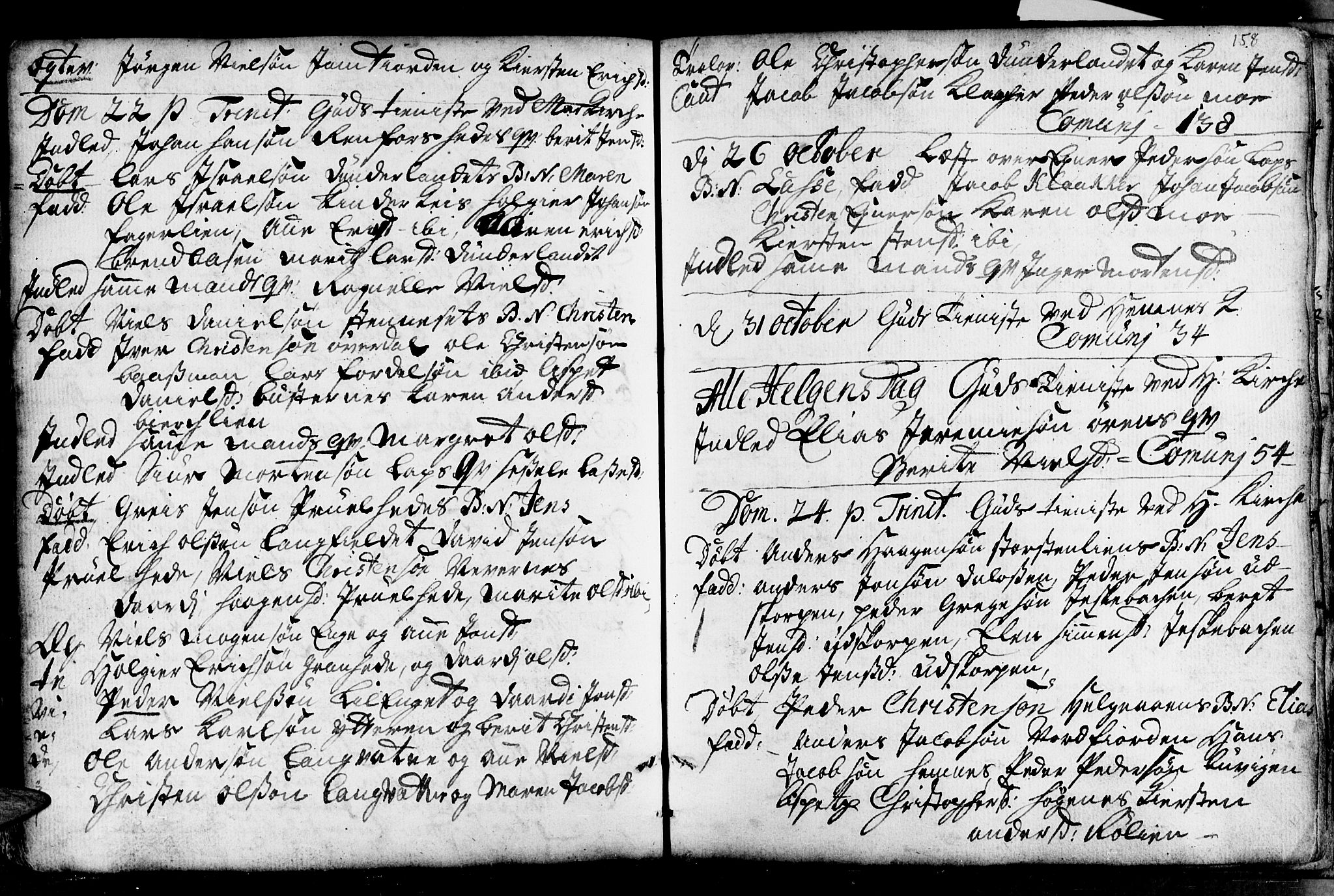 Ministerialprotokoller, klokkerbøker og fødselsregistre - Nordland, AV/SAT-A-1459/825/L0346: Parish register (official) no. 825A02, 1729-1748, p. 158