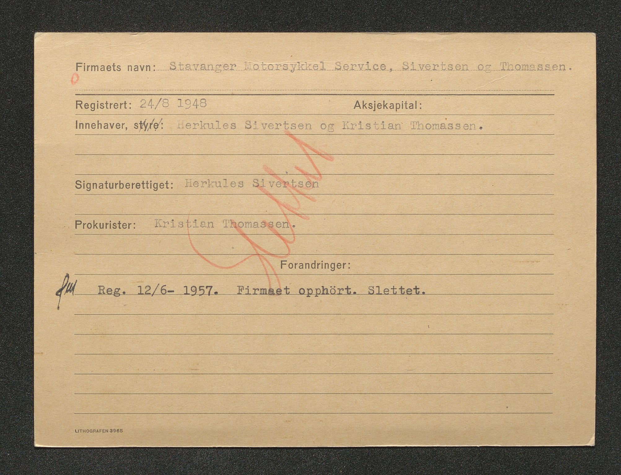 Stavanger byfogd, AV/SAST-A-101408/001/4/42/422/4221A/L0005: Register over slettede firma N-R, 1891-1987, p. 3