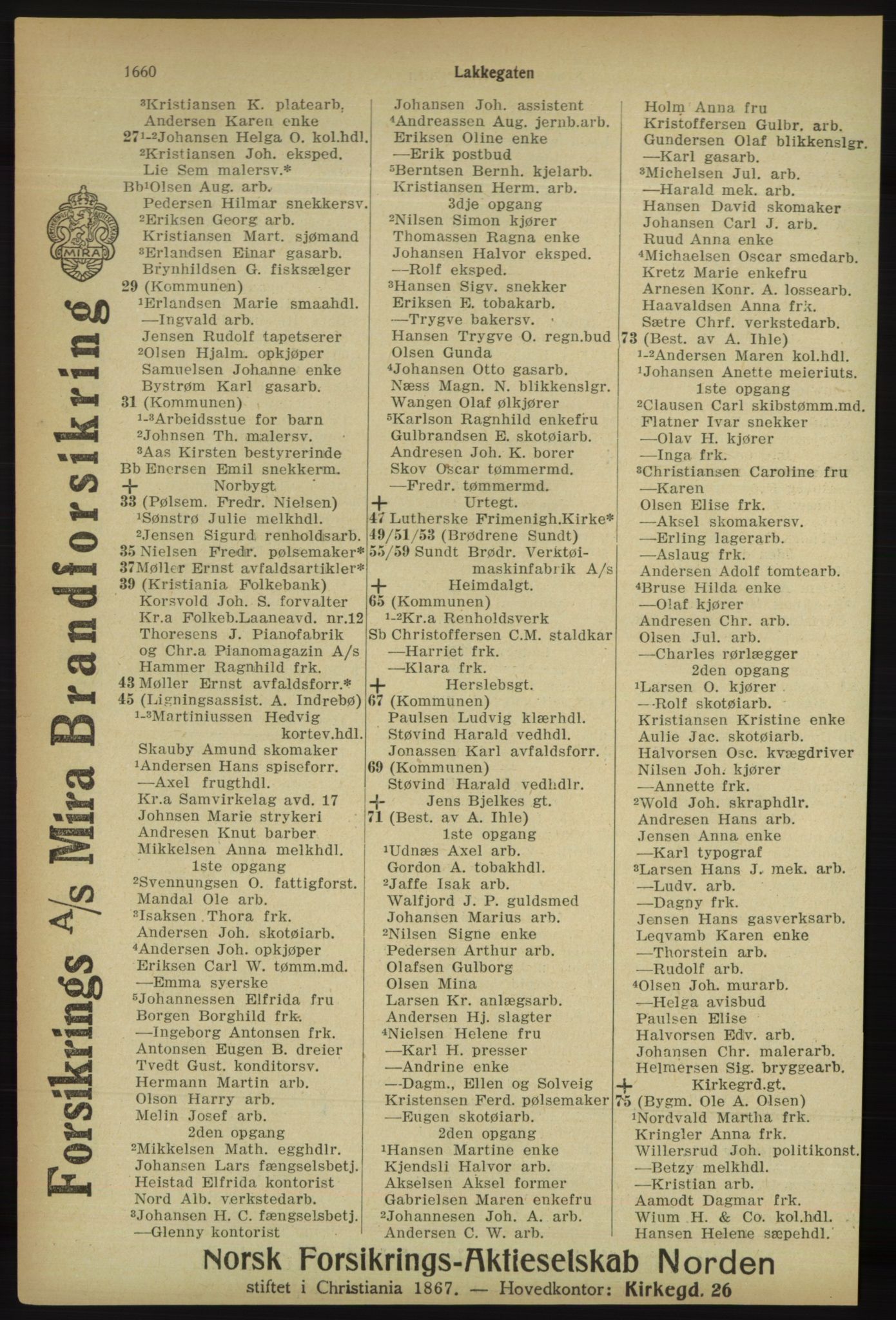 Kristiania/Oslo adressebok, PUBL/-, 1918, p. 1813