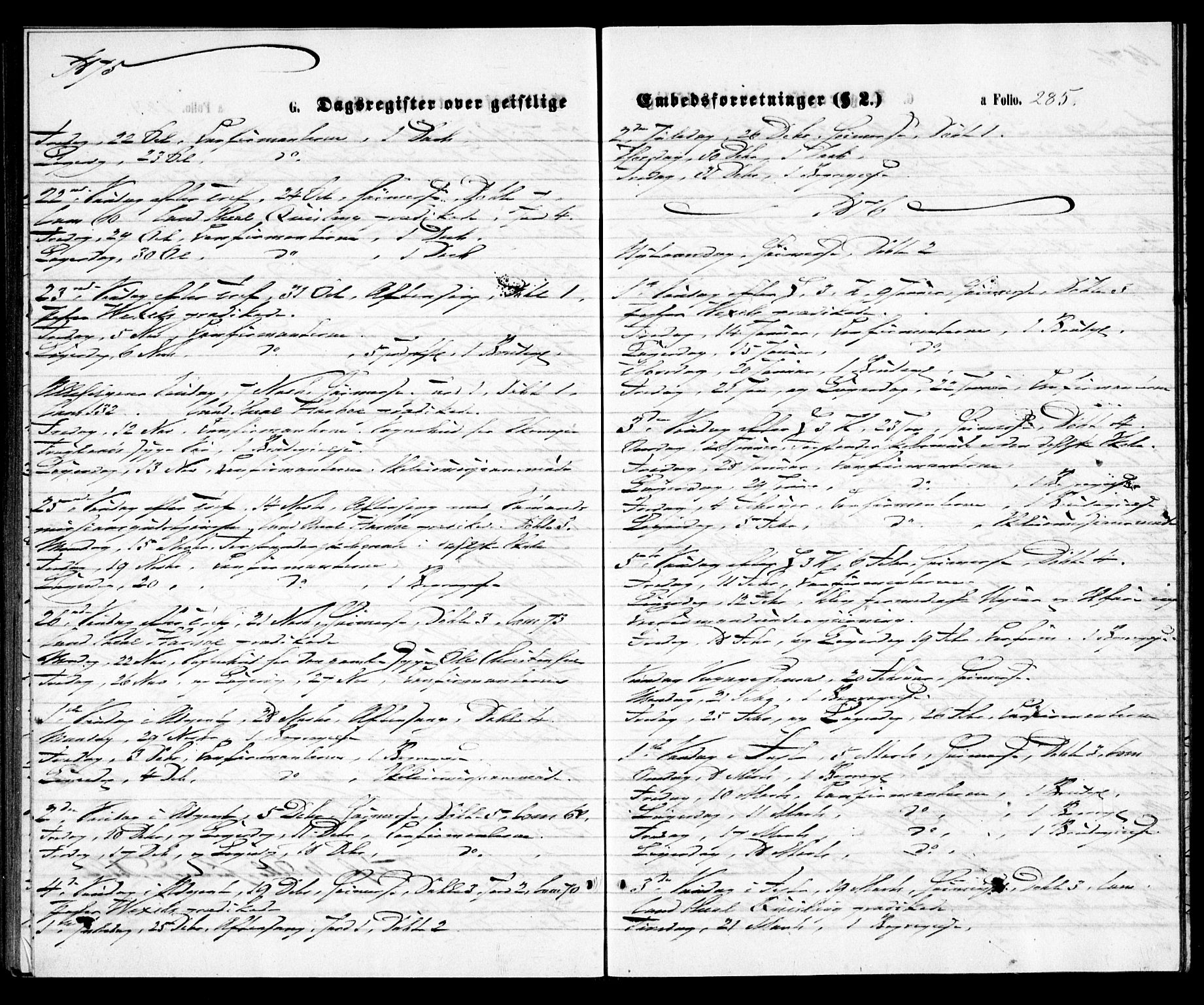 Grimstad sokneprestkontor, SAK/1111-0017/F/Fa/L0002: Parish register (official) no. A 1, 1869-1881, p. 285