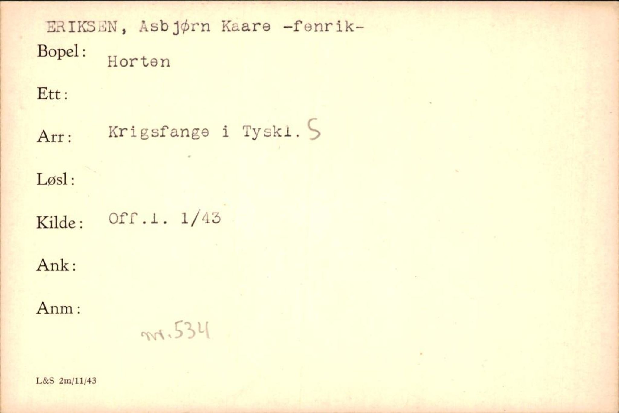 Forsvaret, Forsvarets krigshistoriske avdeling, AV/RA-RAFA-2017/Y/Yf/L0200: II-C-11-2102  -  Norske krigsfanger i Tyskland, 1940-1945, p. 244